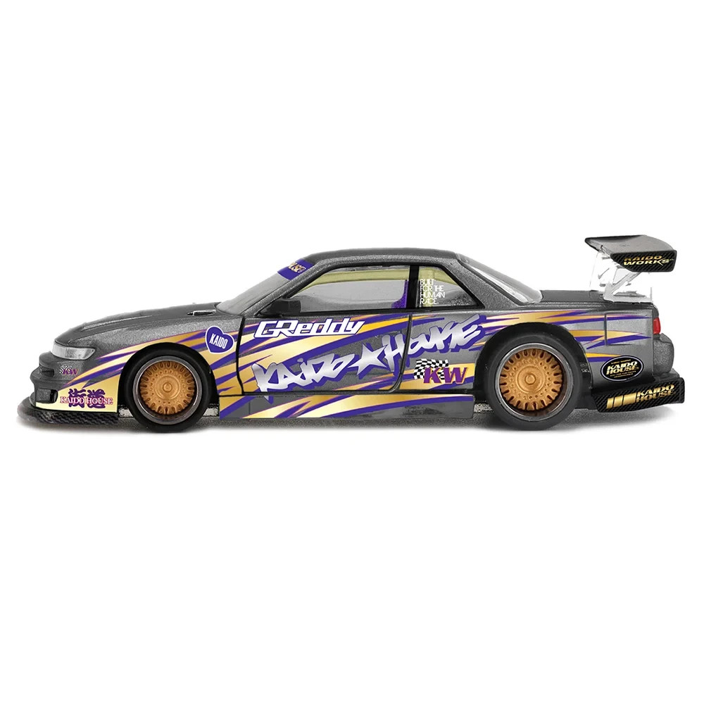 Kaido House x Mini GT 1:64 Nissan Silvia S13-R Kaido Drift V1 Greddy Gray #235