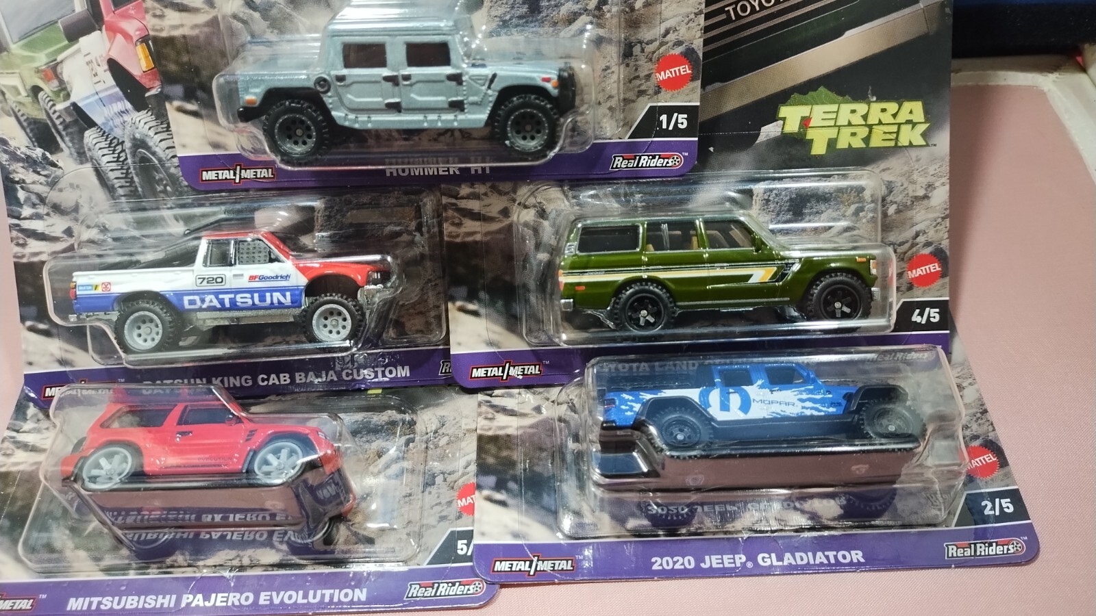 Hot Wheels Premium Car Culture Terra Trek 2024 Set Of 5 Real Riders Diecast New