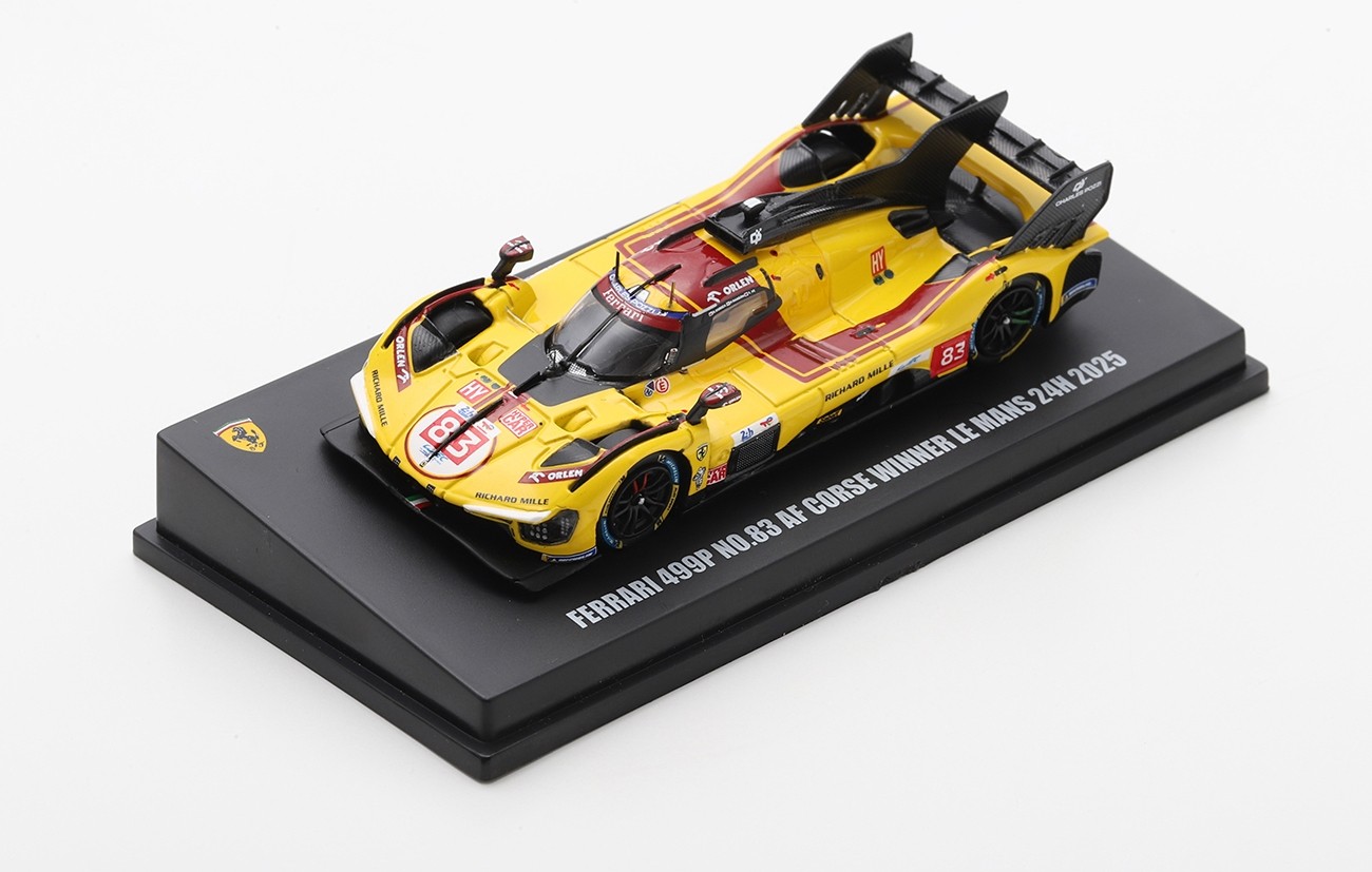 Ferrari 499P No.83 AF Corse Winner Le Mans 24H 2025 in 1:64 scale by Looksmart