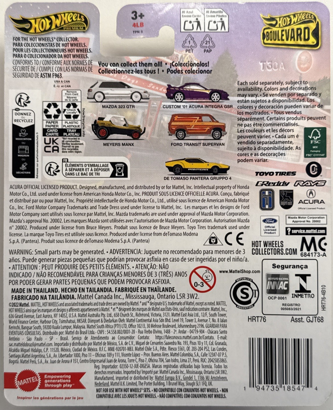 2023 Hot Wheels Boulevard #109 FORD TRANSIT SUPERVAN Premium 1:64 Diecast