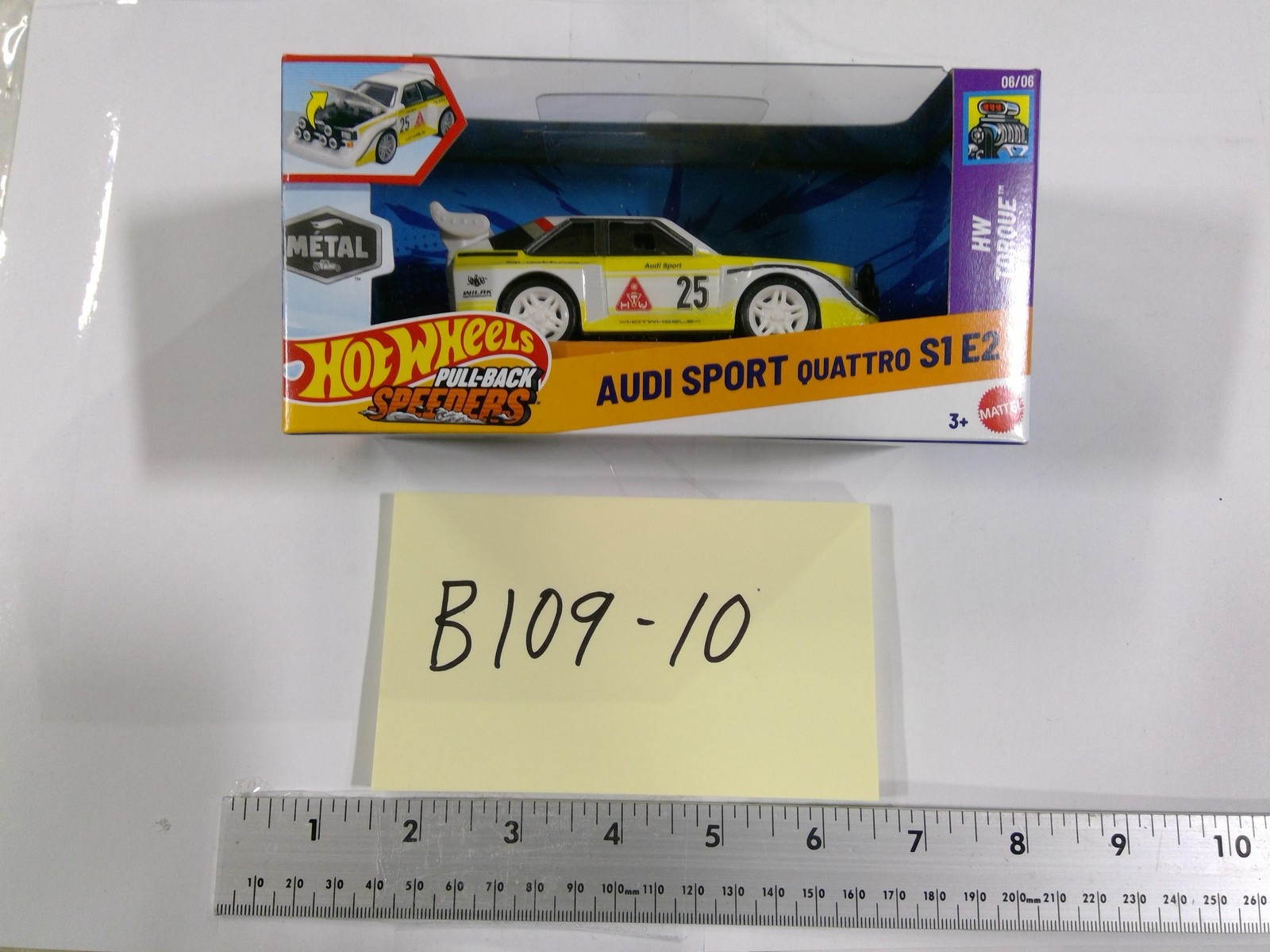 Hot Wheels Audi Sport Quattro S1 E2 Pull-Back Speeders White Diecast Toy 3+ New
