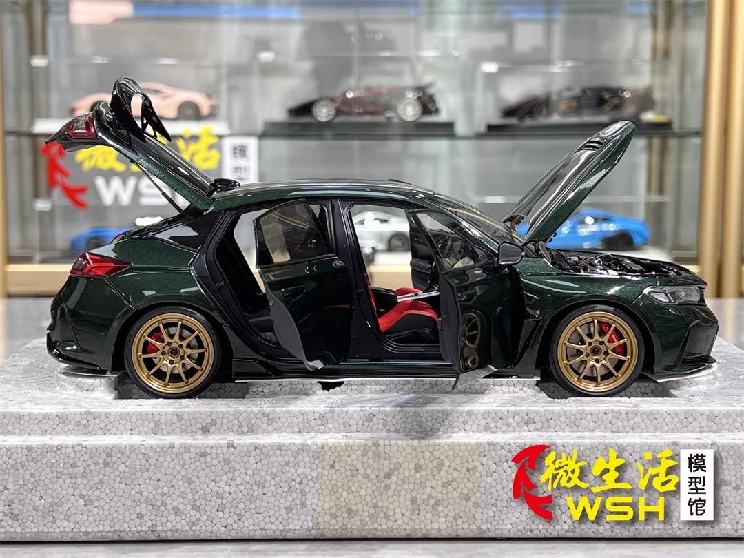 MotorHelix 1/18 Honda Civic Type R FL5 Alloy Display Model Car Green / Magic