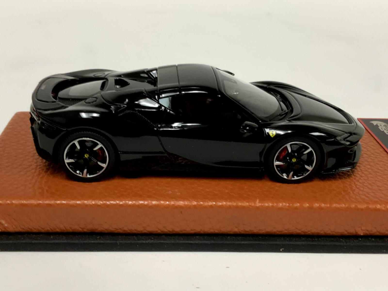 1/43 BBR Ferrari SF90 Spider Closed top Black Tan Leather Base BBRC249E. 36 pcs