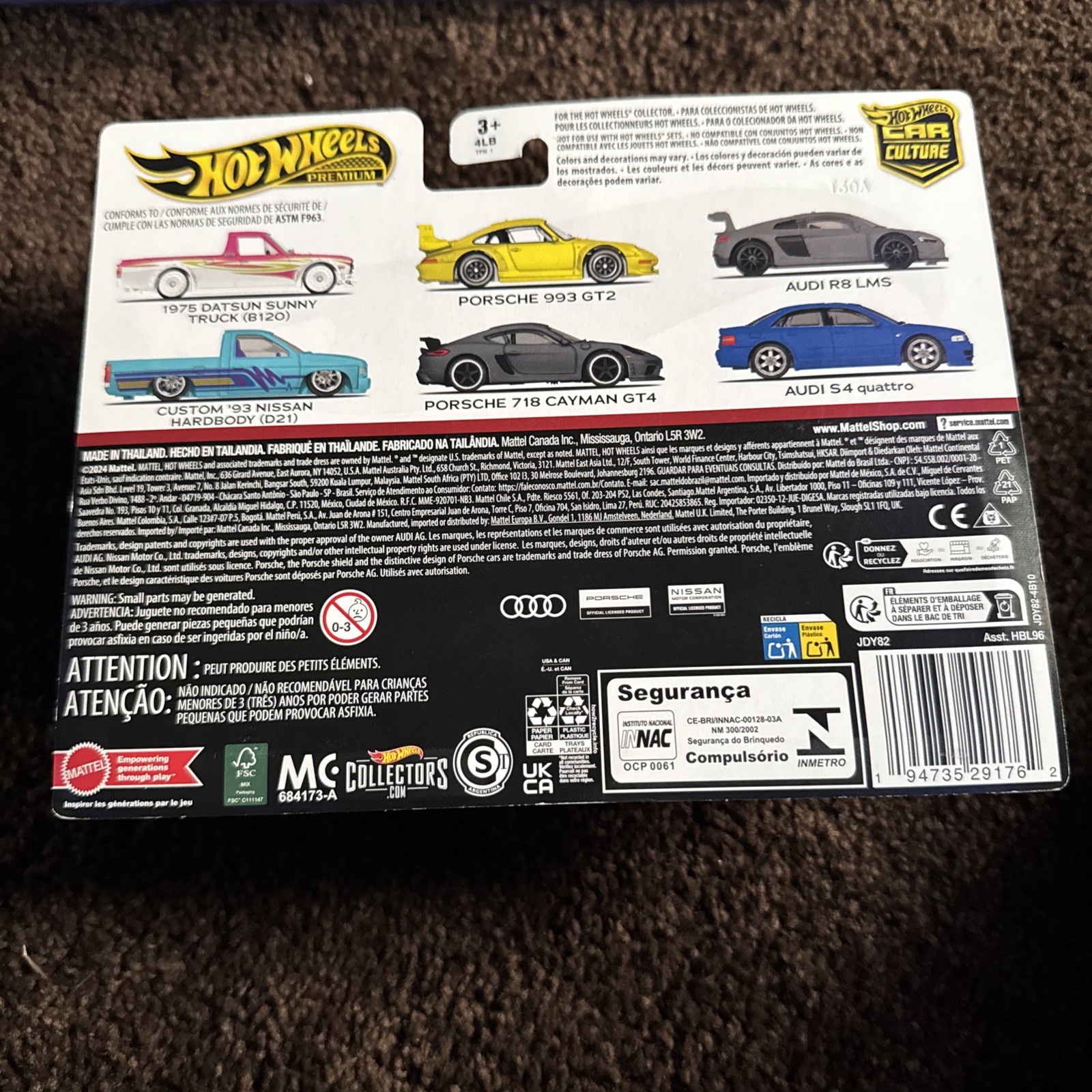 Hot Wheels Premium Car Culture 2 Pack Audi S4 Quattro & Audi R8 LMS