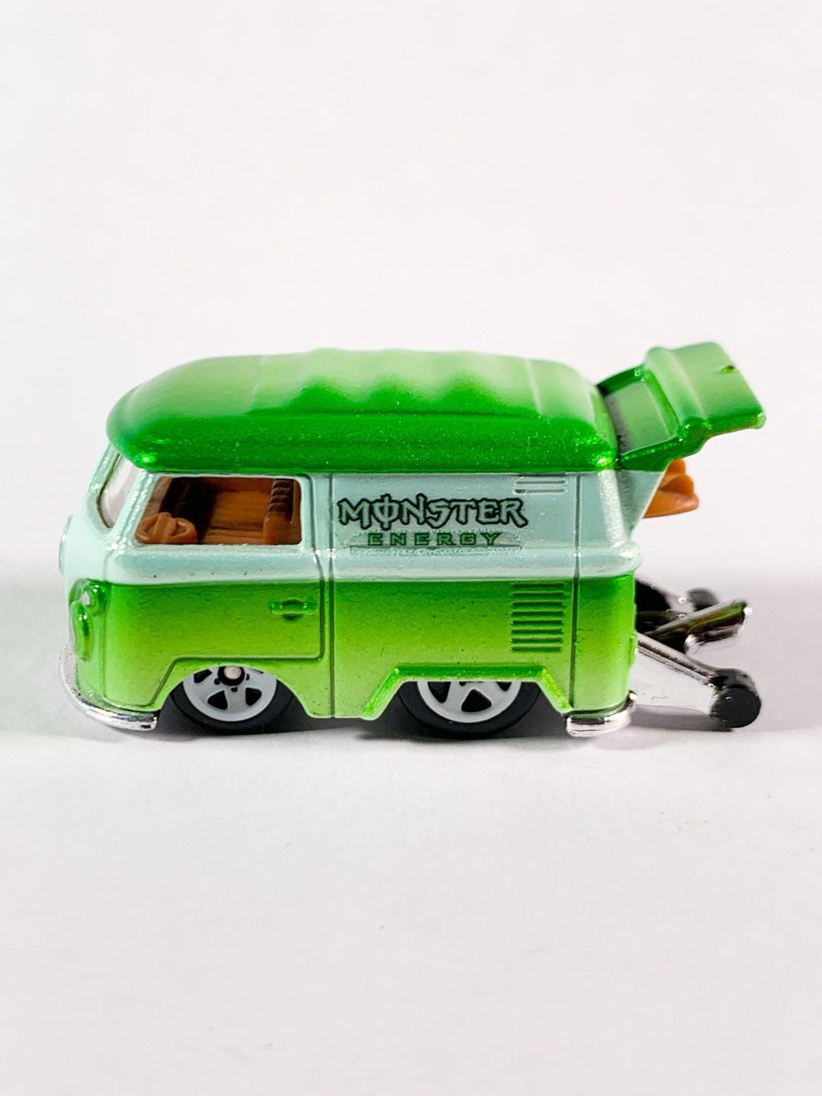 Hot Wheels Custom Kool Kombi MONSTER ENERGY VW Bus Real Riders Rubber Tires