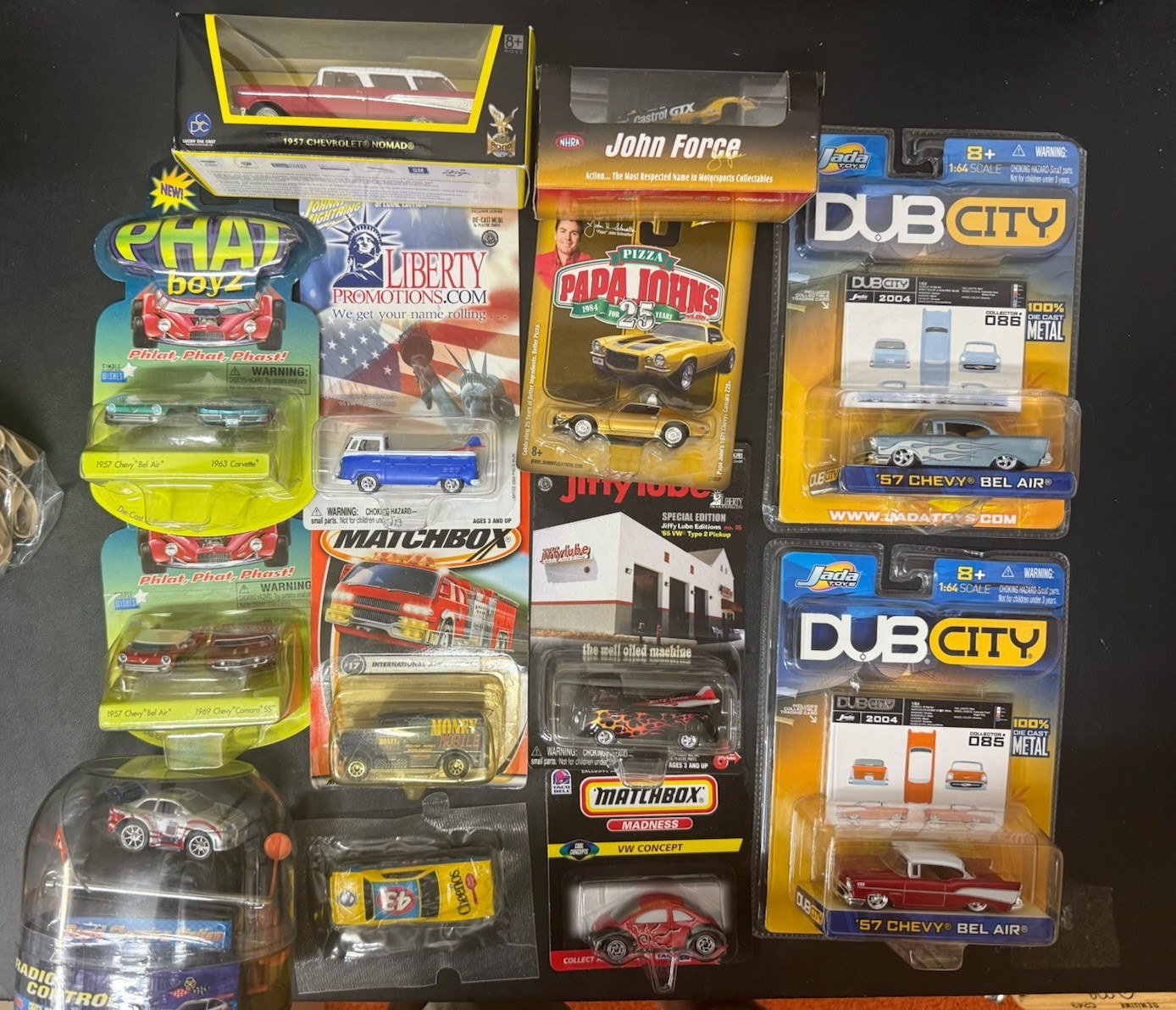 Lot of 13 Assorted Toy Cars Matchbox Dub City Phat Boyz Force Chevy Nomad