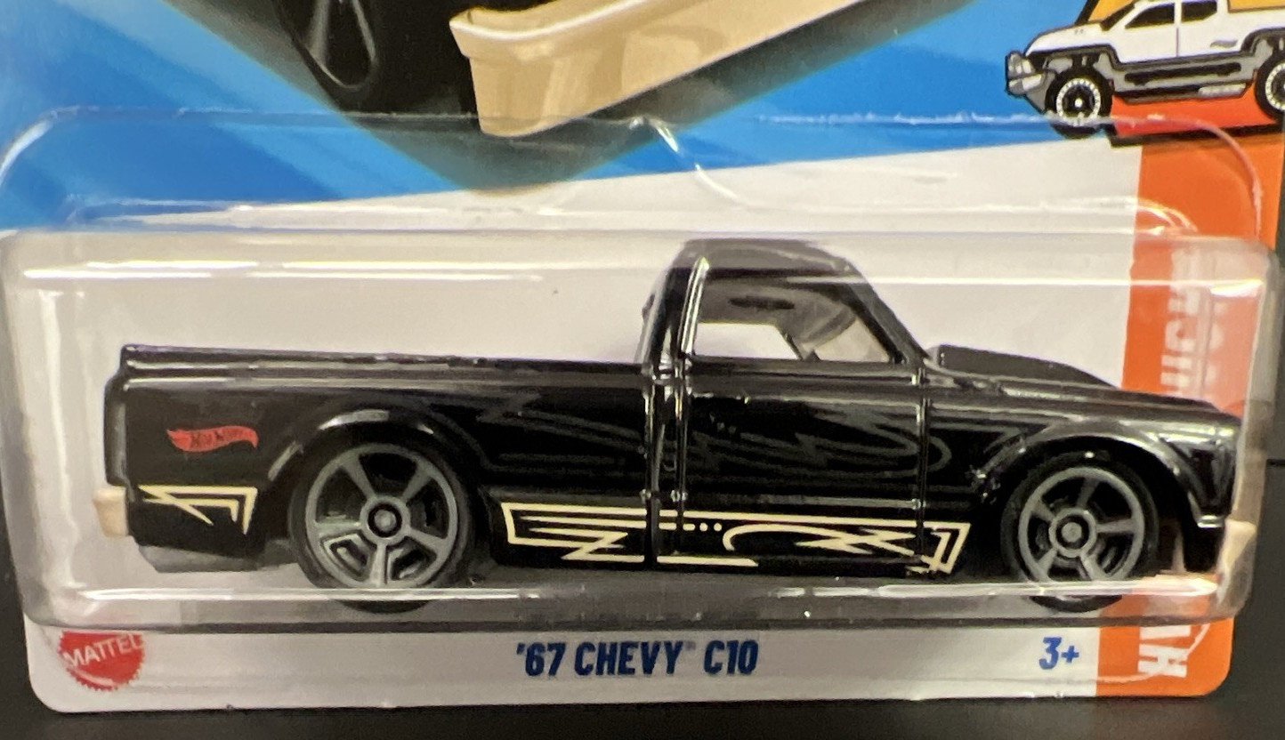 2025 Hot Wheels ~ 21/250 ’67 CHEVY C10 BLACK 2/10 HW HOT TRUCKS ~ BOX SHIP FREE