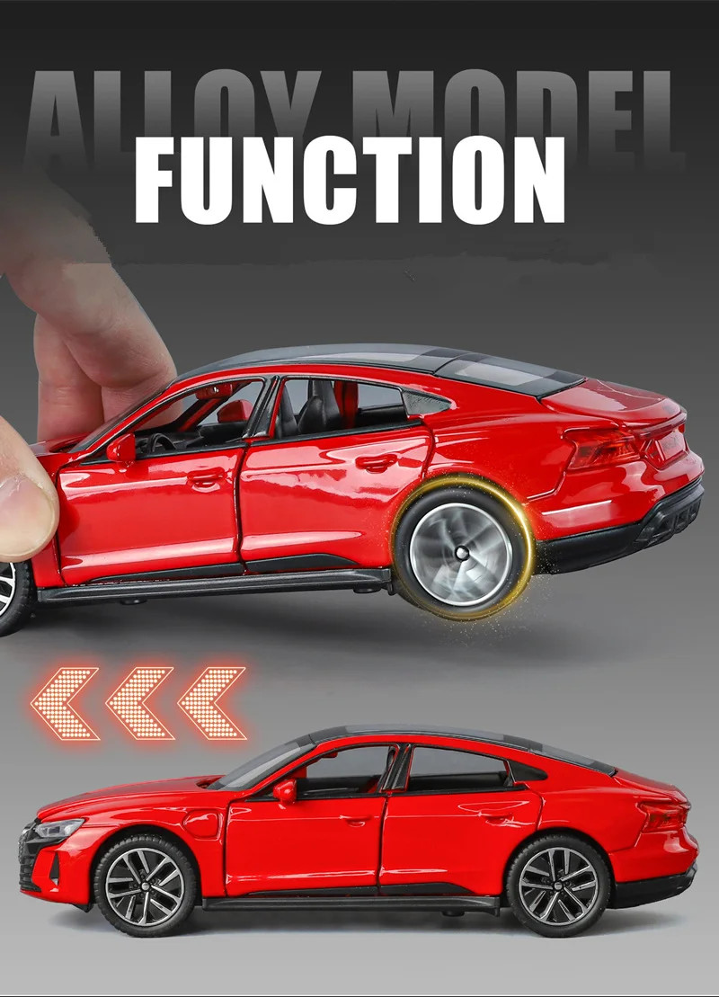 1:32 Audi RS E-Tron GT Alloy Car Model Diecast Metal Toy Sound Light Kids Gift