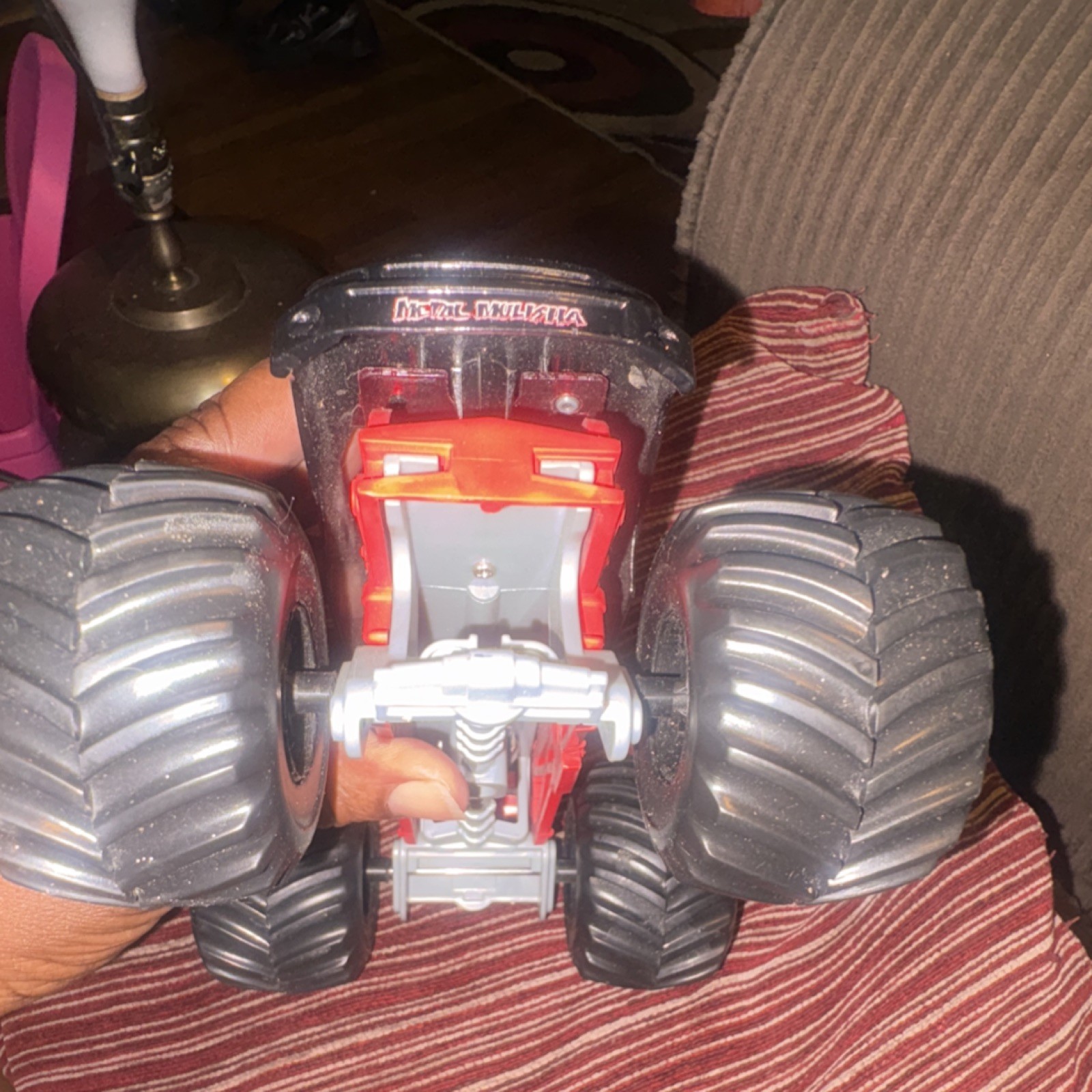 Metal Mulisha Monster Truck Toy Plastic and Metal Black Red Silver