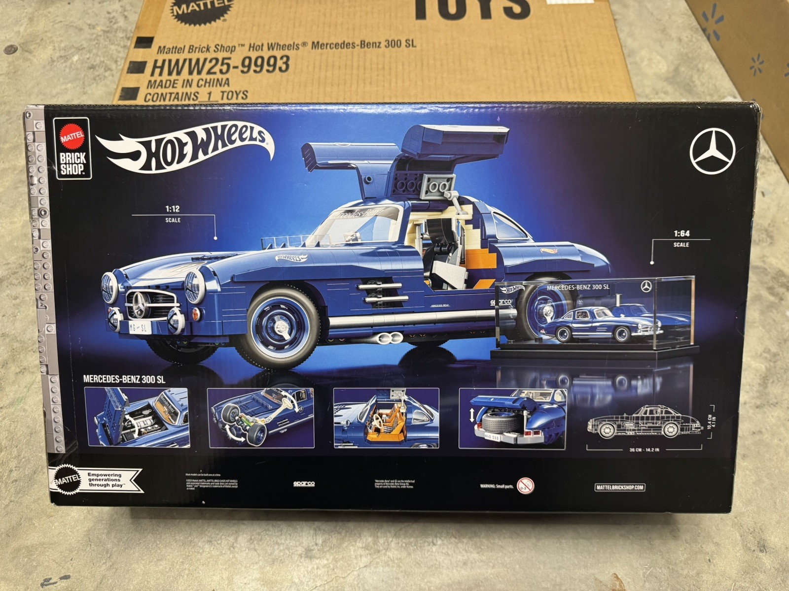 Mattel Brick Shop Hot Wheels Premium Series Building Set Mercedes-Benz 300 SL