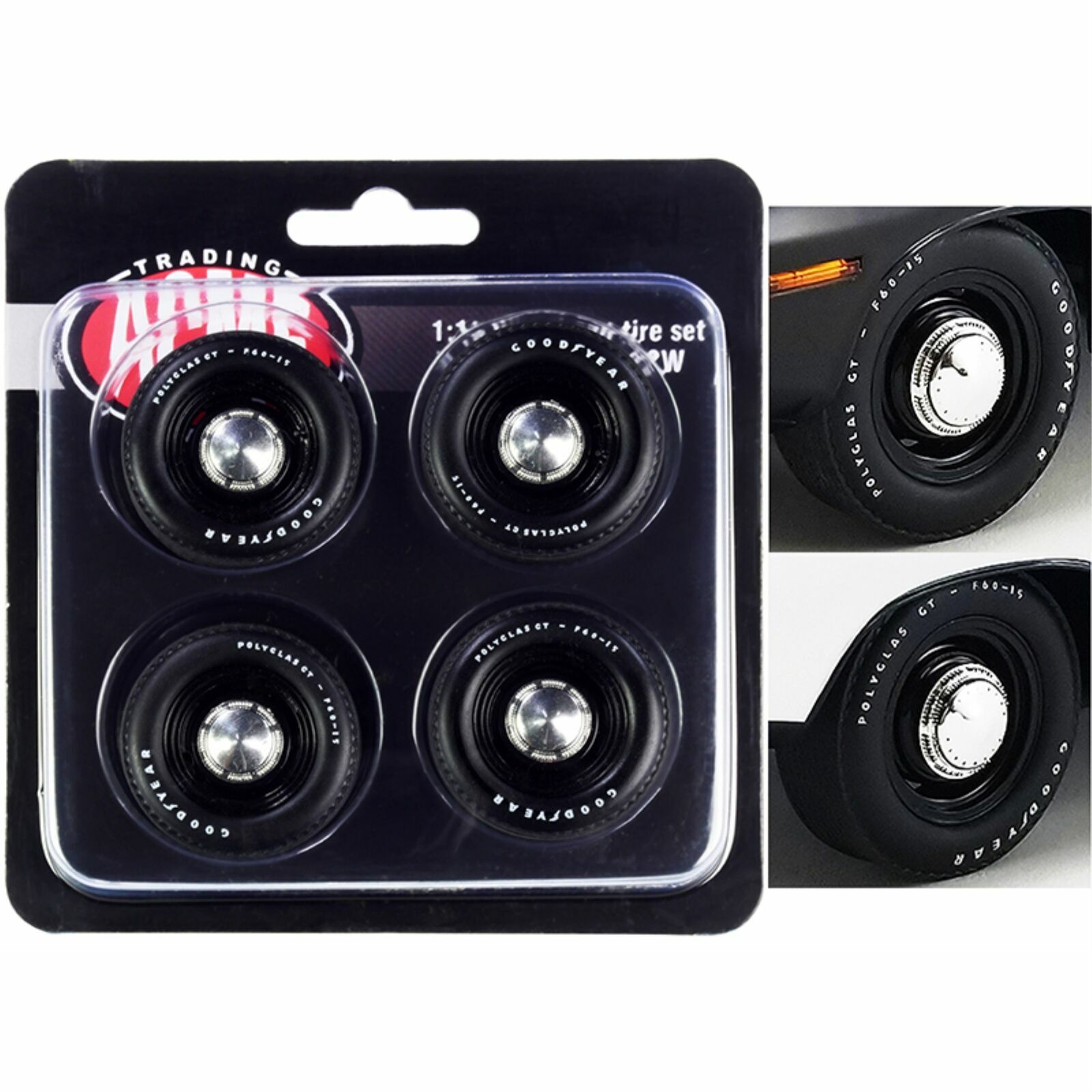 1/18 ACME Mopar Black Steel Wheel and Tire Set A1806123W Last Ones In Stock