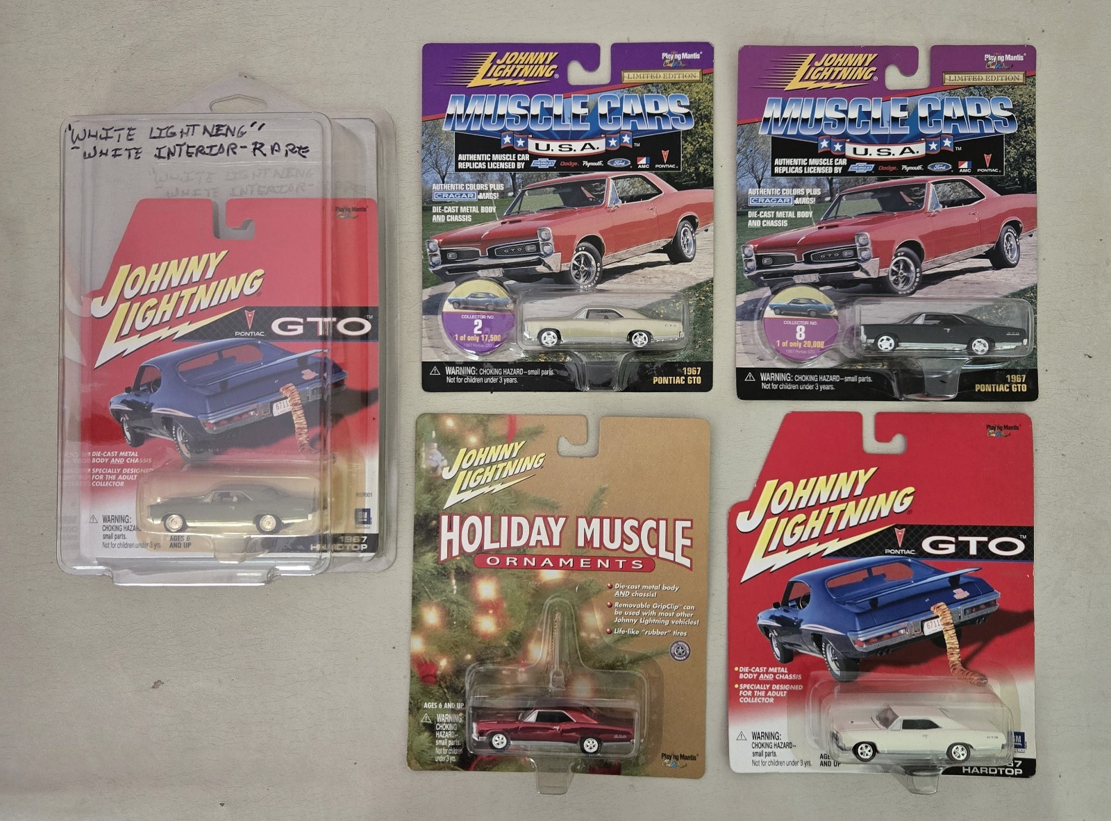 Johnny Lightning 1967 Pontiac GTO Muscle Cars 1:64 Lot of 5