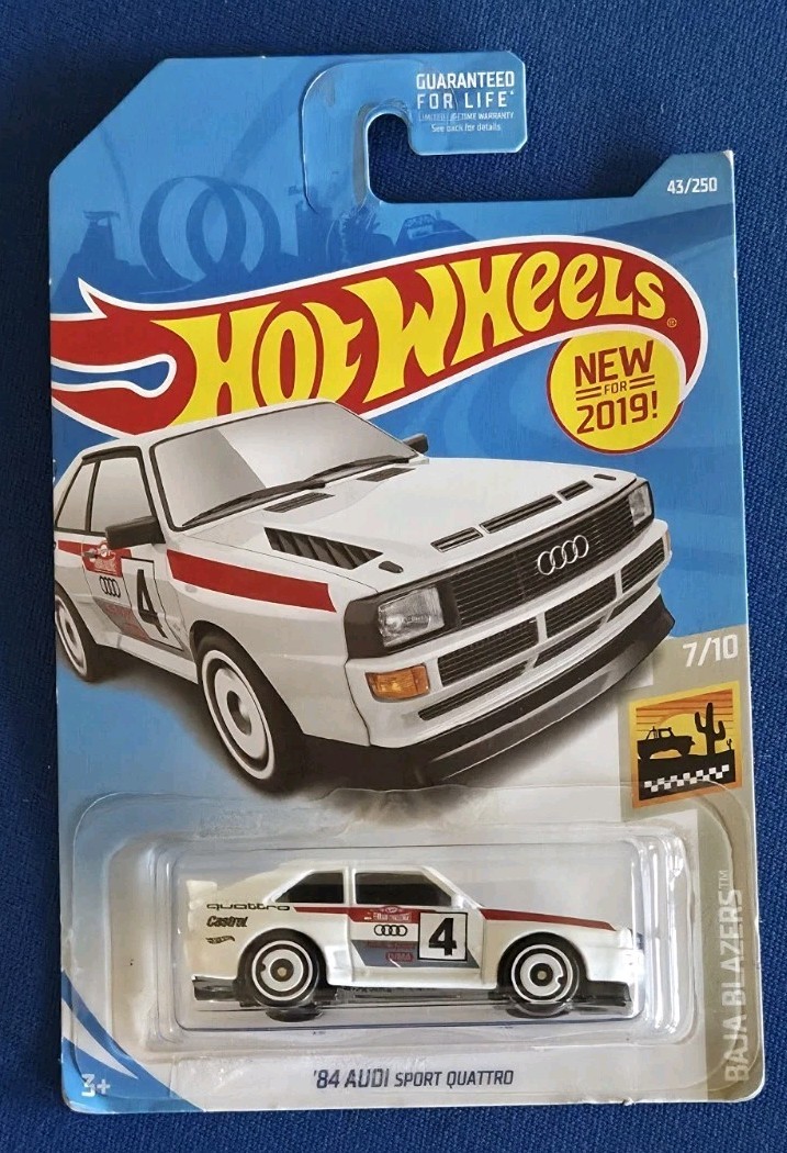 Hot Wheels 2019 ’84 Audi Sport Quattro Baja Blazers White 43/250 New htf