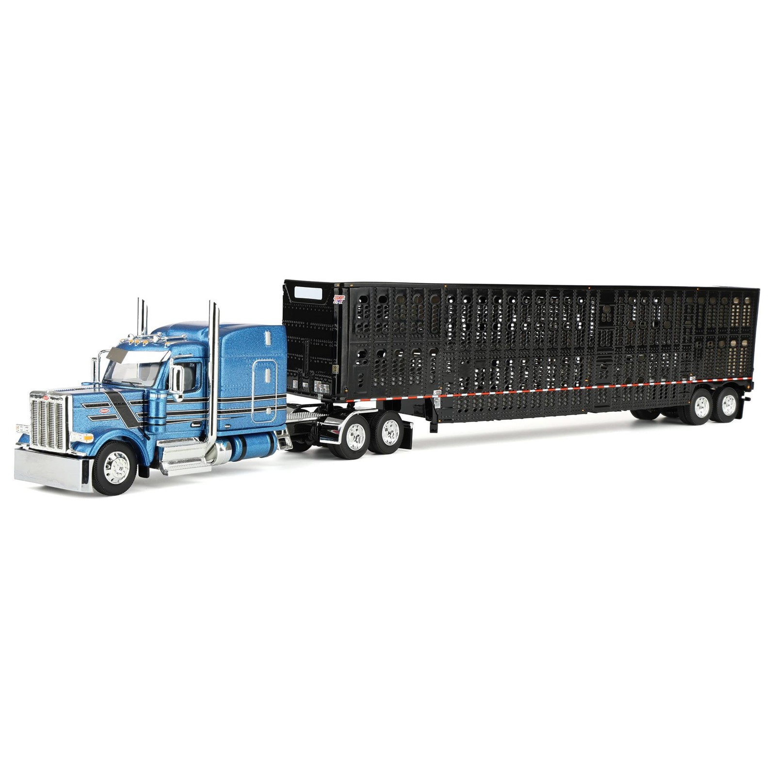 DCP 1/64 Peterbilt 589 MidRoof Truck Wilson Silverstar Livestock Trailer 60-2172