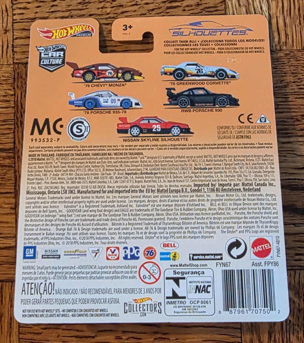 Hot Wheels Premium 1/64 Silhouettes Porsche 935 -78 Car Culture Real Riders
