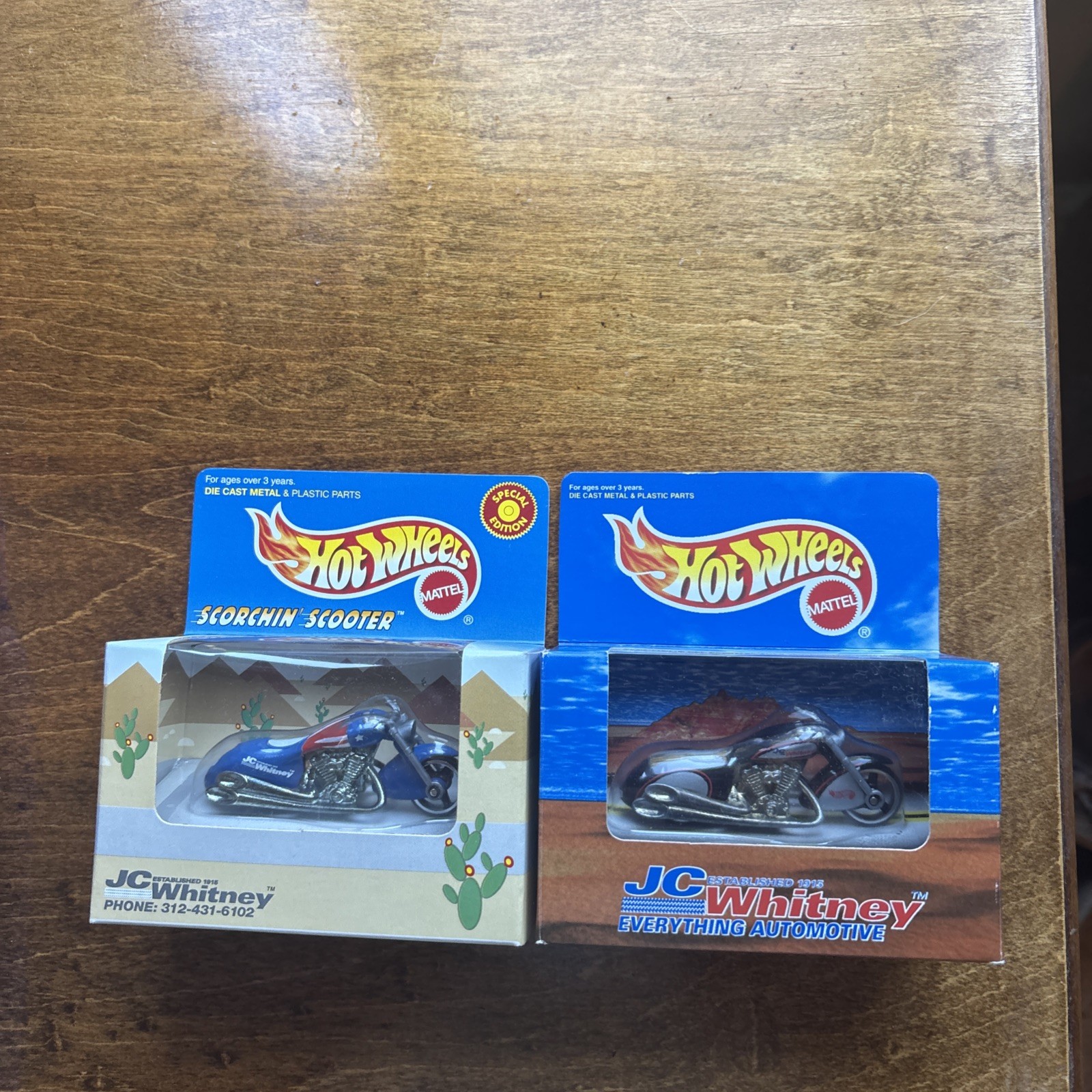 Hot wheels JC Whitney 1997 &1999 Scorchin Scooter’s
