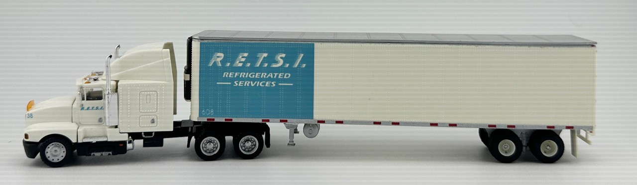 HO 1:87 Promotex KW T600 Sleeper Cab w/ 45′ Reefer Van Trailer – R.E.S.T.I.