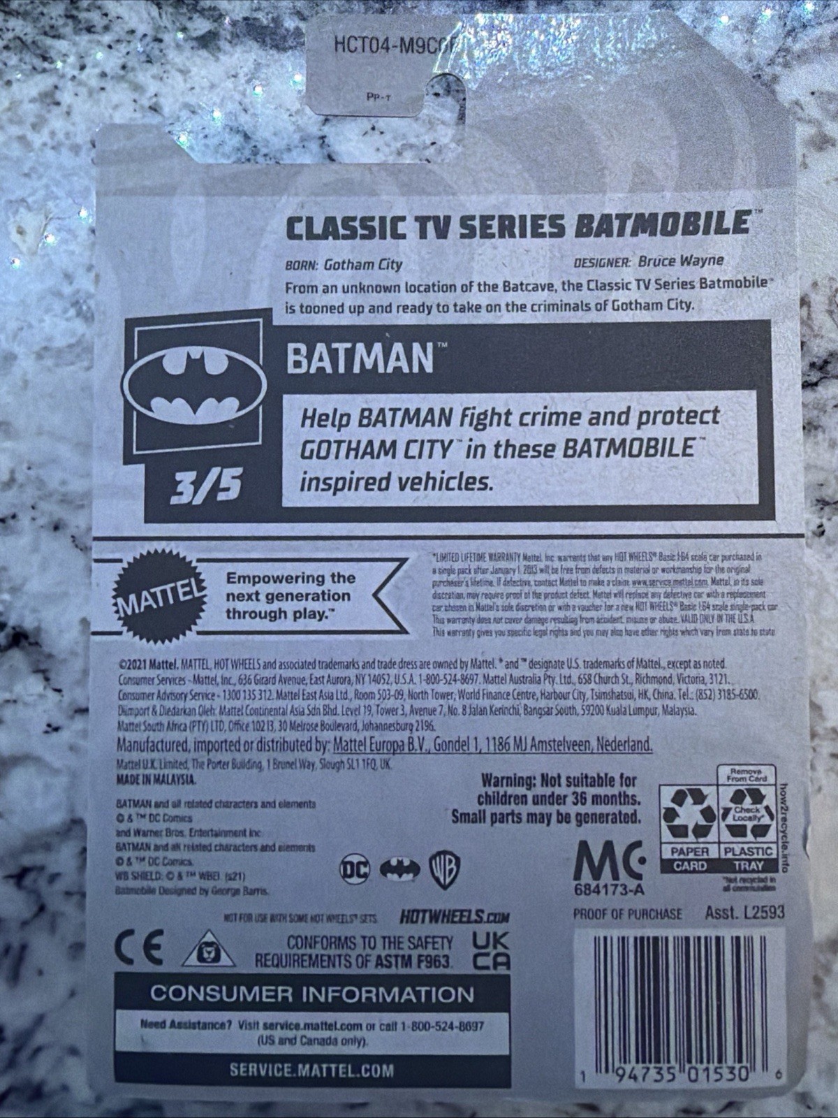 Hot Wheels – 2022 Batman 3/5 Classic TV Series Batmobile 78/250 (BBHCW60)