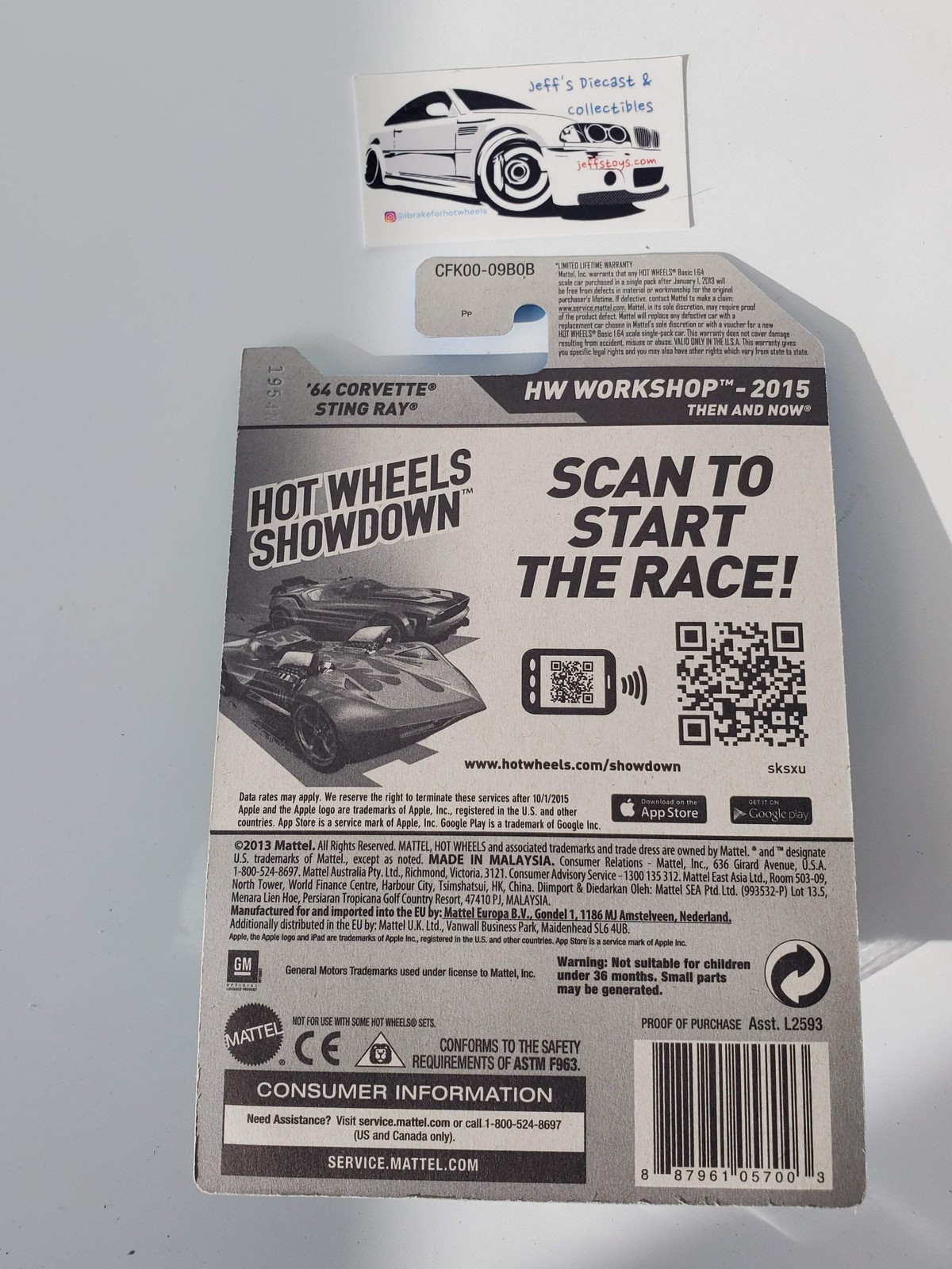 2014 Hot Wheels ’64 Corvette Stingray #223 Green Kmart Exclusive Color