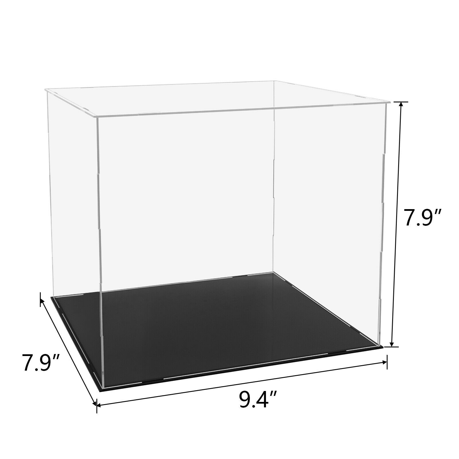 Acrylic Display Case Clear Plastic Box Dustproof Protection Showcase Stand