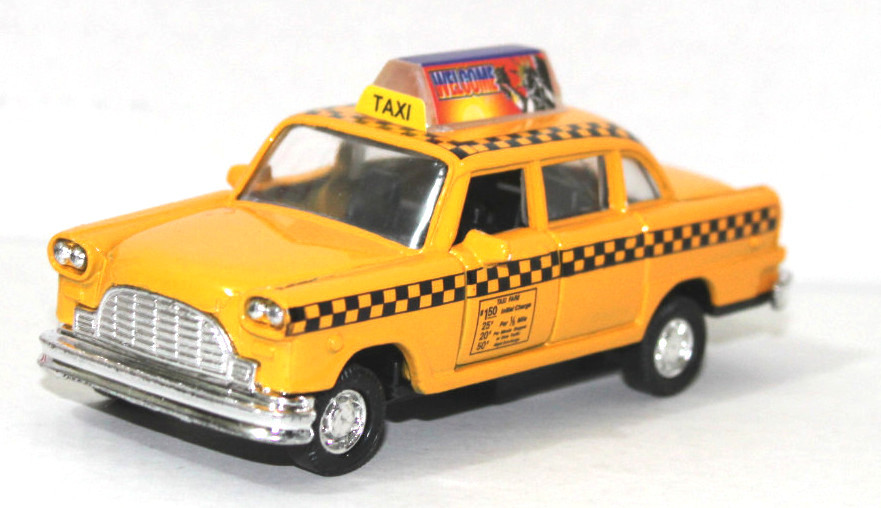 Die cast Classic New York City Old Fashion Yellow Taxi Cab toy model 5 inch size