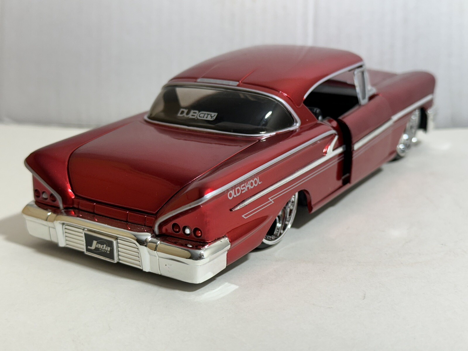 JADA DUB 1958 CHEVY IMPALA CANDY RED 1:24 DIECAST MODEL CAR NEW NO BOX