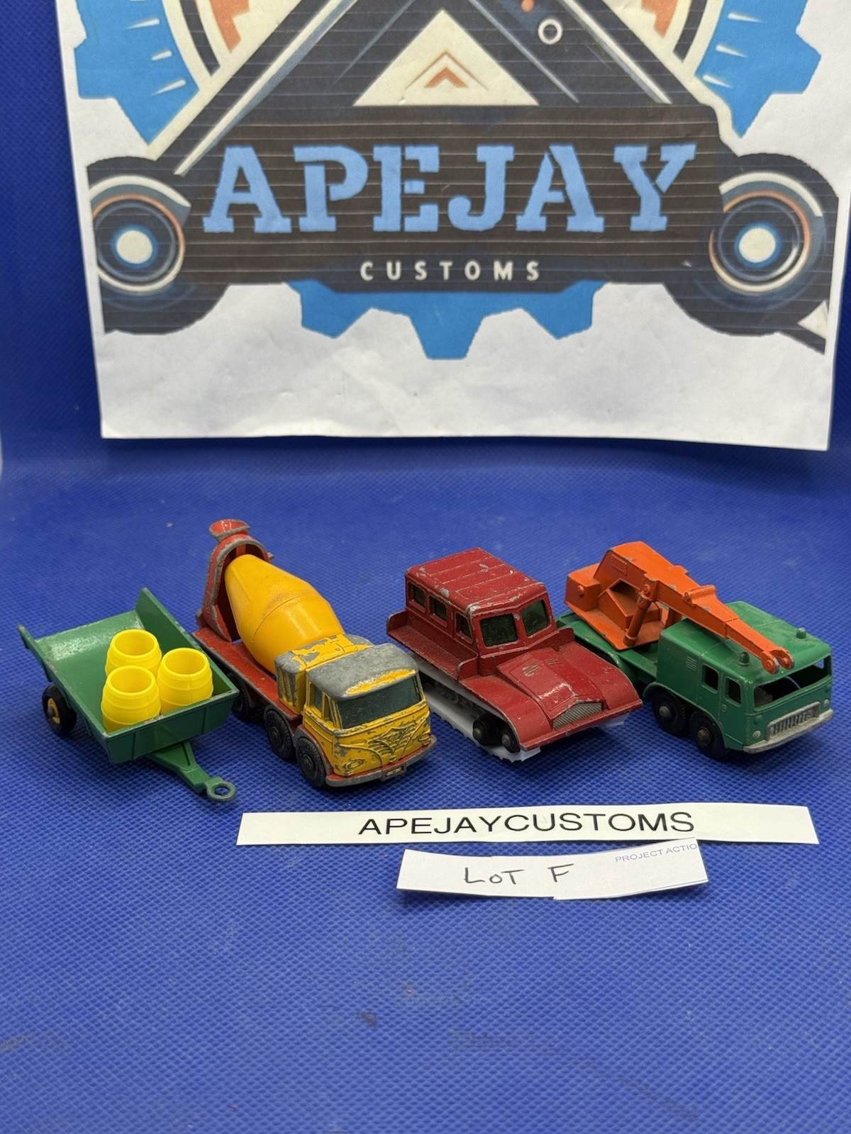 lot of 4 Matchbox lesney , superfast, junkyard , fixer uppers , junk lot F