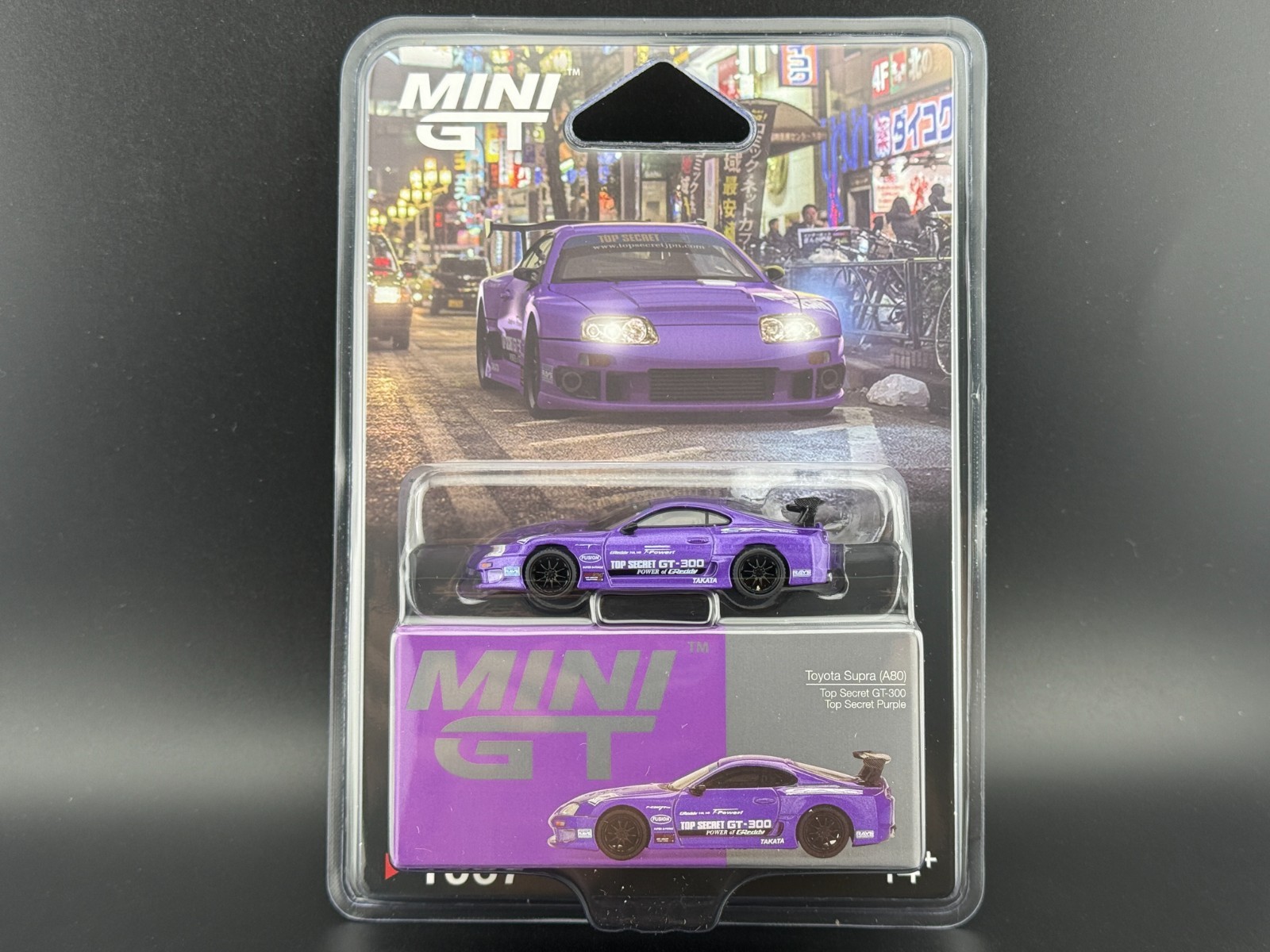 Mini GT Toyota Supra (A80) Top Secret GT-300 Purple #1067 1/64