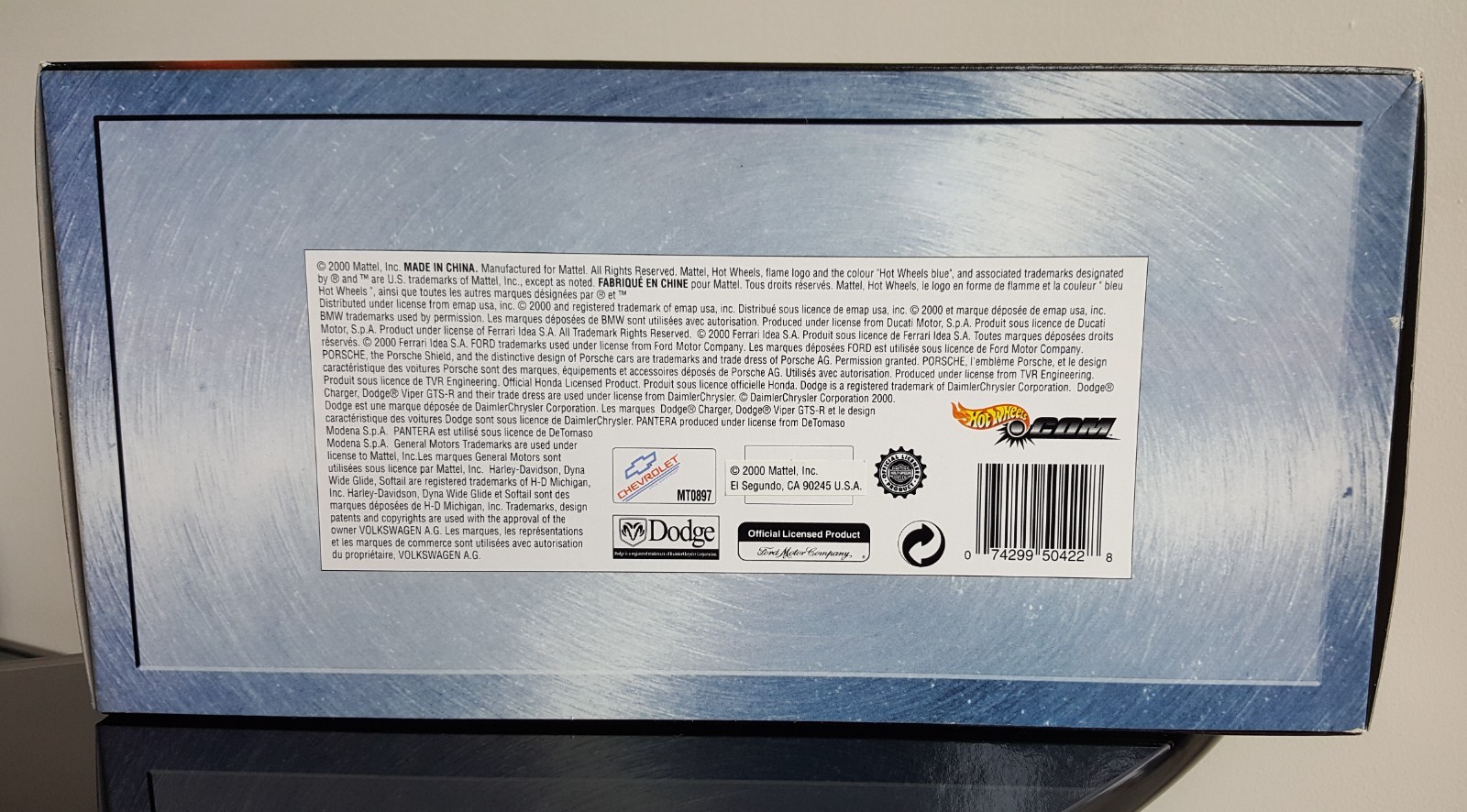 100% HOT WHEELS 1:18 YELLOW 2000 C5 Corvette Hardtop Diecast New In Box, SEALED