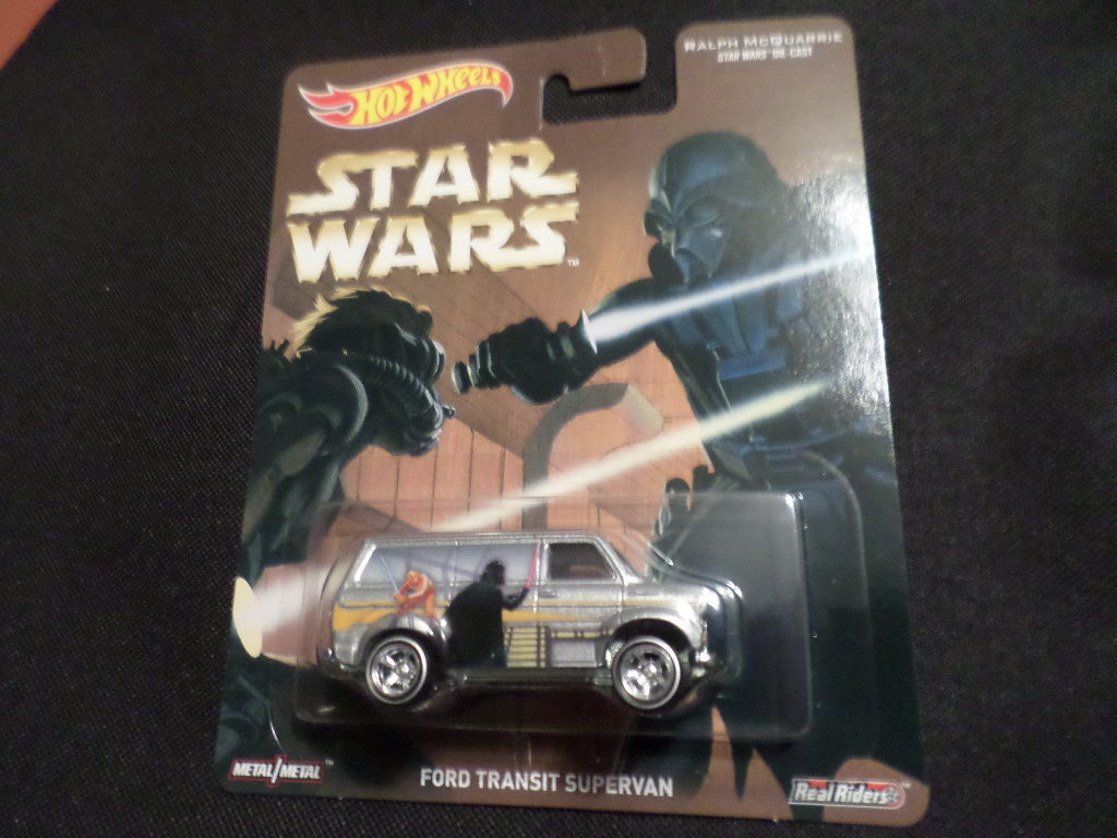 2016 HOT WHEELS STAR WARS HW HOTWHEELS FORD TRANSIT SUPERVAN SILVER VHTF RARE