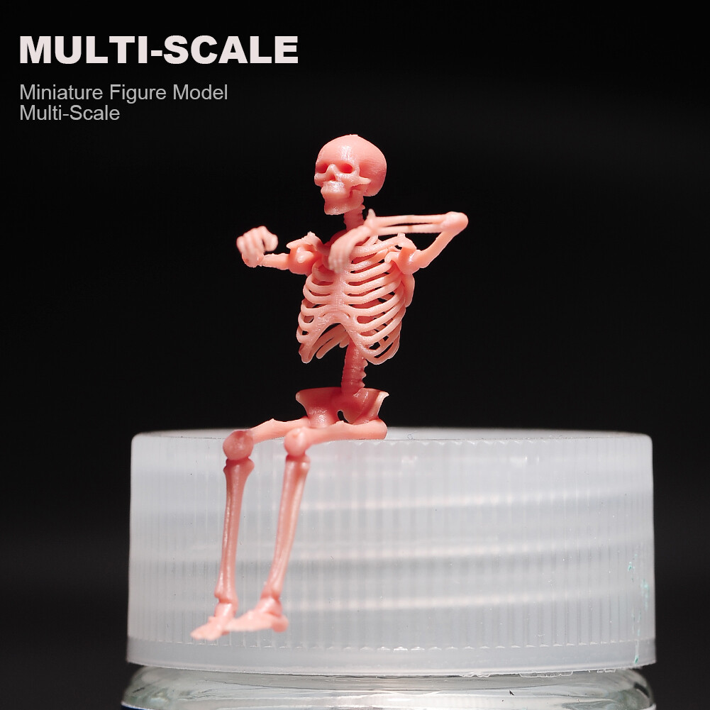 1/43 1/64 1/87 Miniatures Skull Driving Scene Prop Figures Model For Car Vehicle