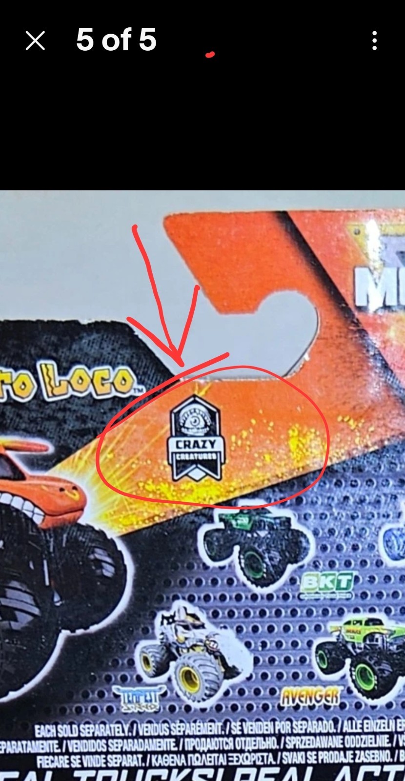 SpinMaster Monster Jam Series 40 Crazy Creatures EL TORO LOCO Truck 2025