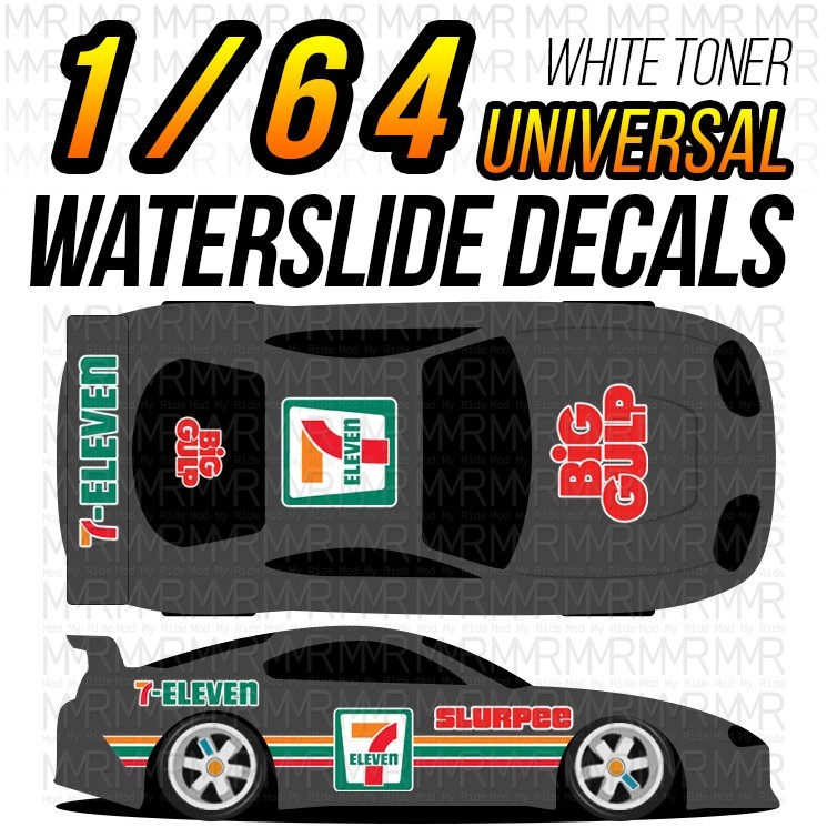 1/64 Scale 711 SUPRA v2 Custom White Toner Universal WaterSlide Decals for Hot