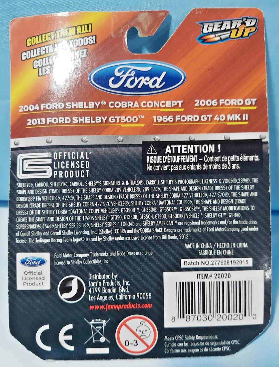 Gear’d Up ~ Officially Licensed ~ 1966 Ford GT-40 MK II ~ 1:64 Die Cast