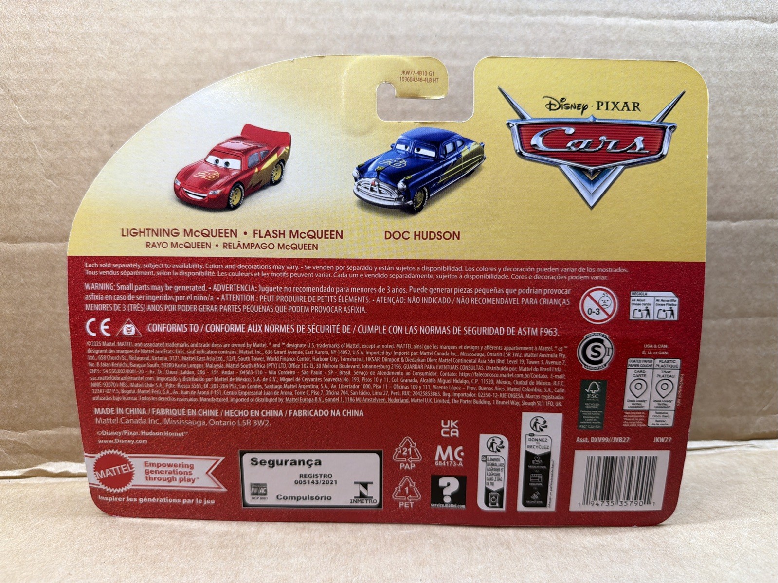 Disney Pixar Cars 20th Anniversary Lightning McQueen and Doc Hudson 2-Pack Targe