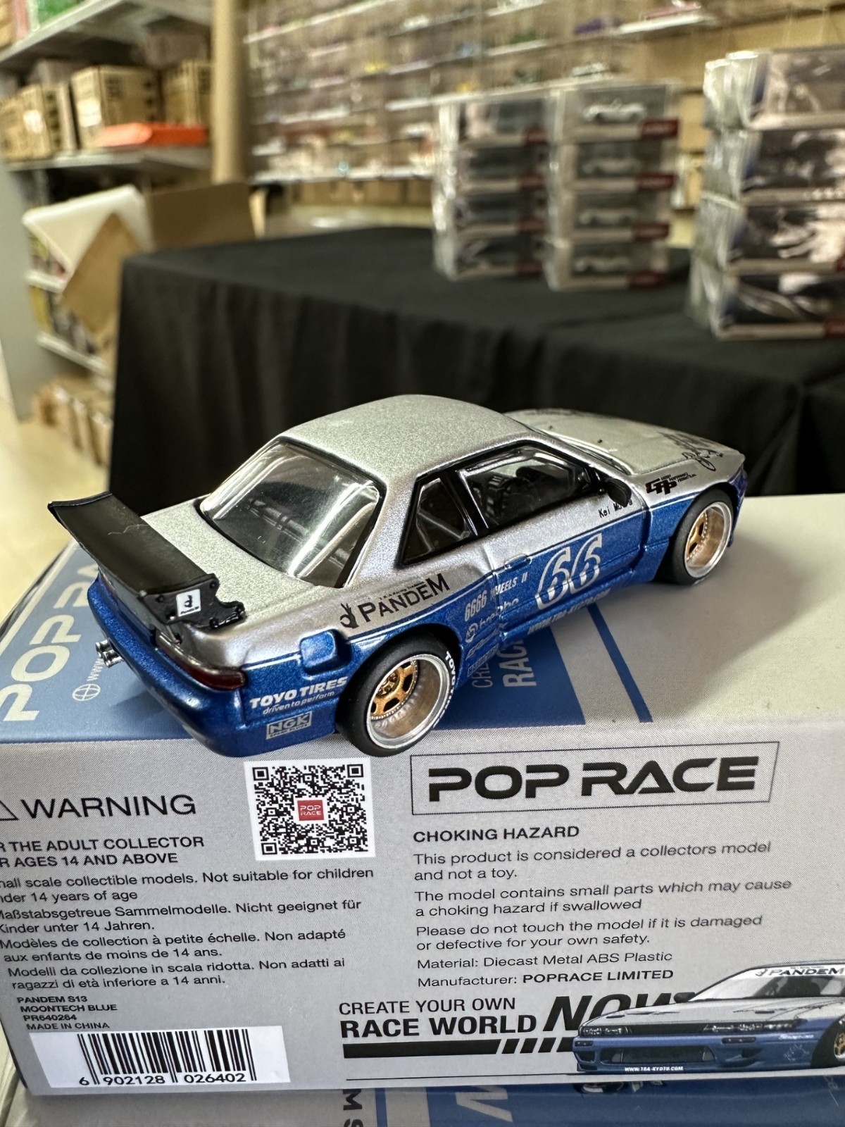 NISSAN SILVIA S13 PANDEM ROCKET BUNNY 1/64 DIECAST CAR BY POP RACE PR64-264