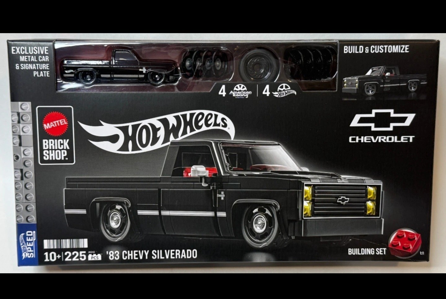 Mattel Brick Shop Hot Wheels ’83 Chevy Silverado Building Toy 225 Pieces In Hand