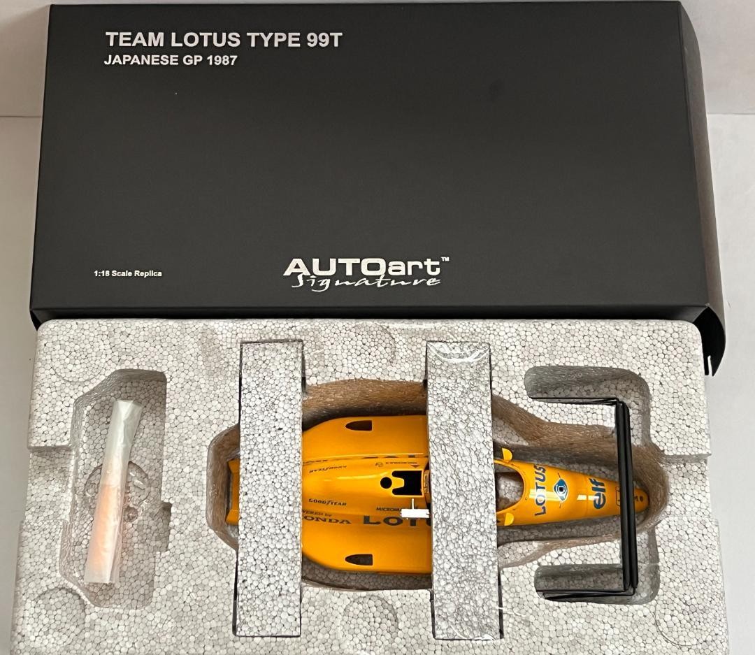 AUTOart 1/18 88726 Team Lotus Type 99T F1 1987 S.Nakajima #11 Diecast Model Used