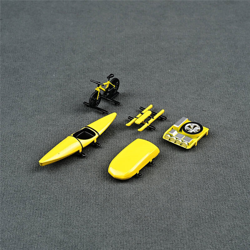 CM Model 1/64 Scale Car Accessories Top Luggage Bike Kayak 5pcs/Set DIY Car Part