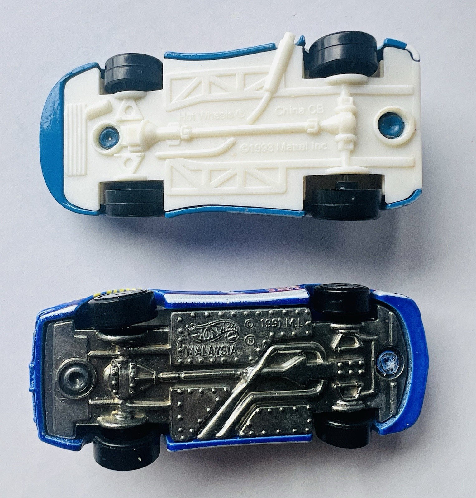 Vintage Hot Wheels 1991 & 1993 Chevrolet Camero & Lumina Race Team Diecast Cars