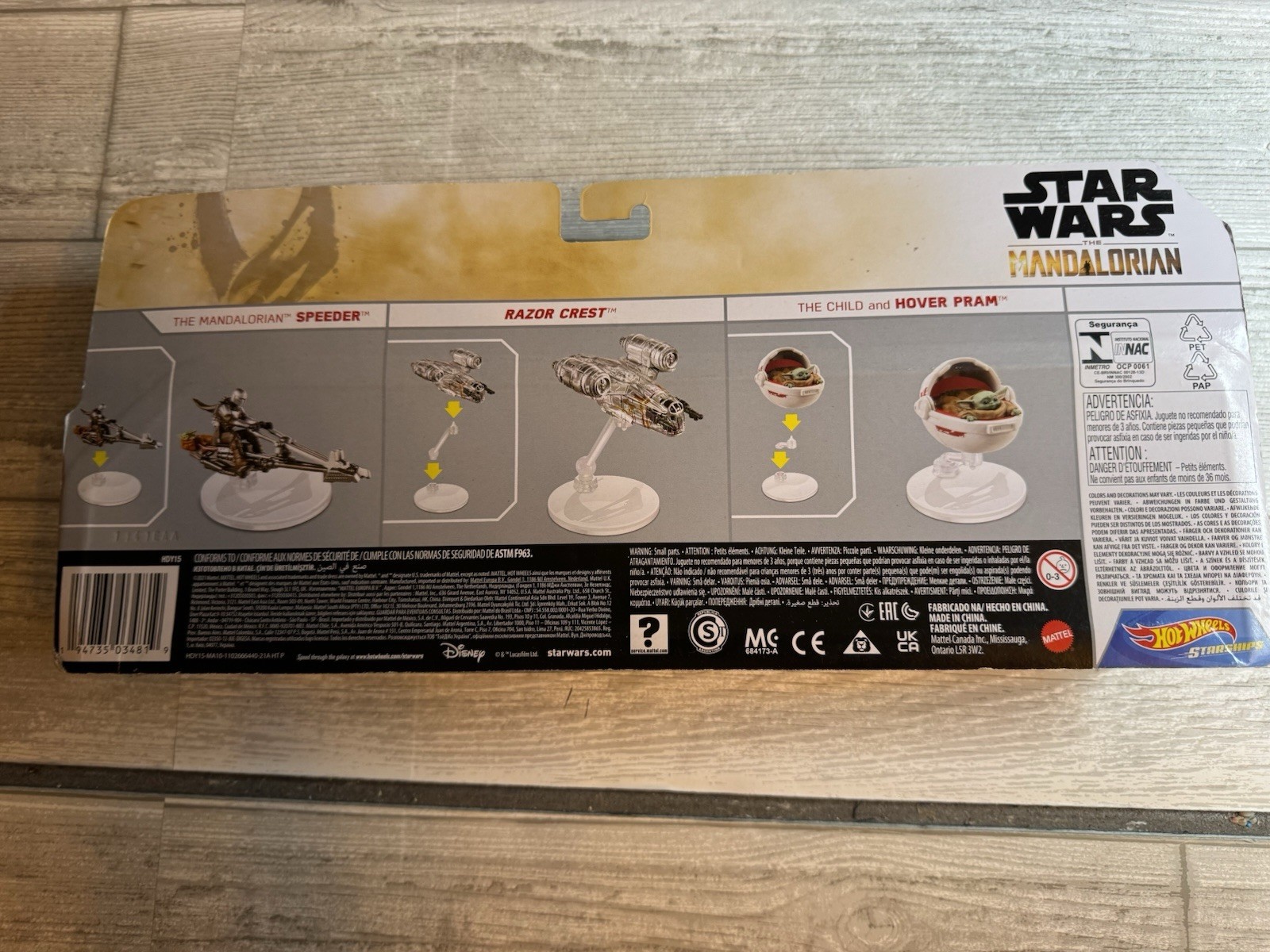 Hot Wheels Star Wars The Mandalorian Speeder/Razor Crest/The Child w/Hover Pram