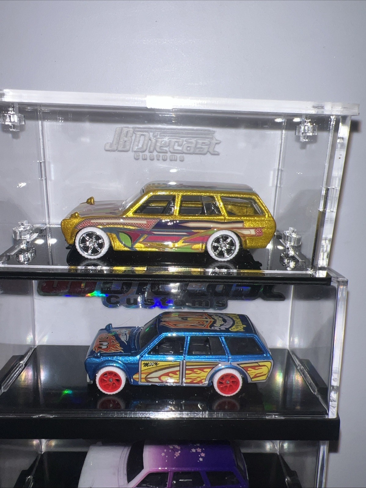 Lot Of 3 Custom 1971 Datsun 510 Wagon JB Diecast Customs Hotwheels See Pics!