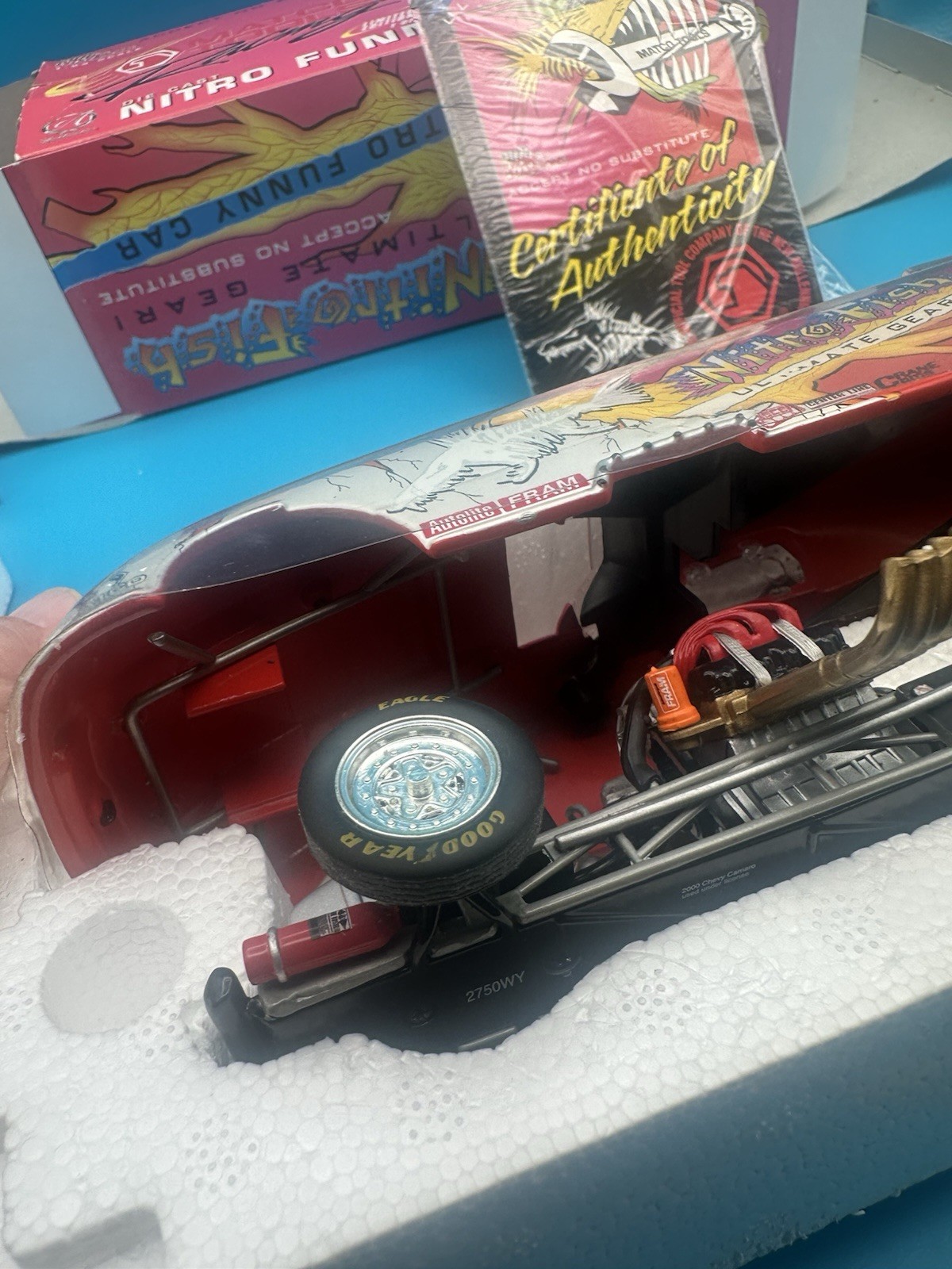 2000 Racing Champions Diecast 1/24 Scale Matco Tools Nitro Fish Funny Car New!
