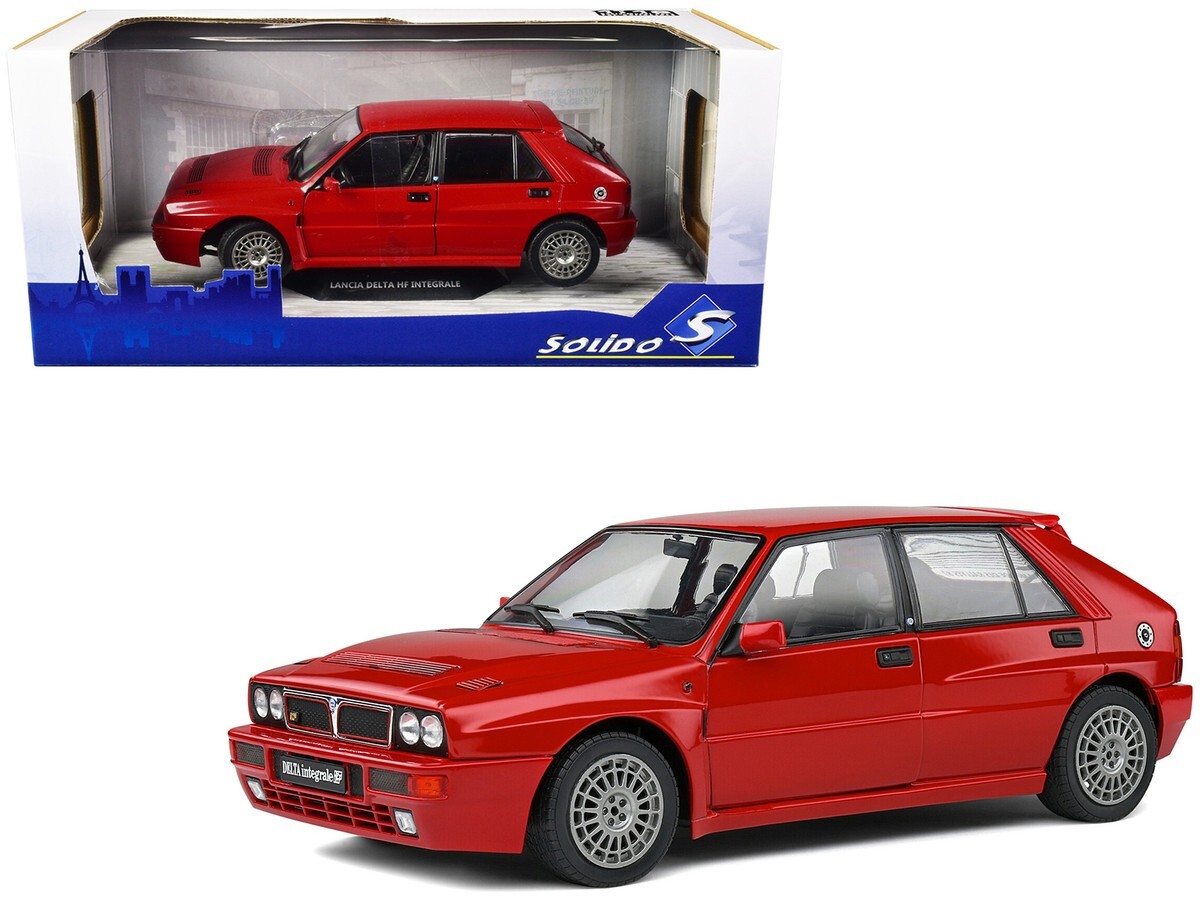 SOLIDO 1991 LANCIA DELTA HF INTEGRALE 1/18 DIECAST CAR ROSSO CORSA RED S1807801