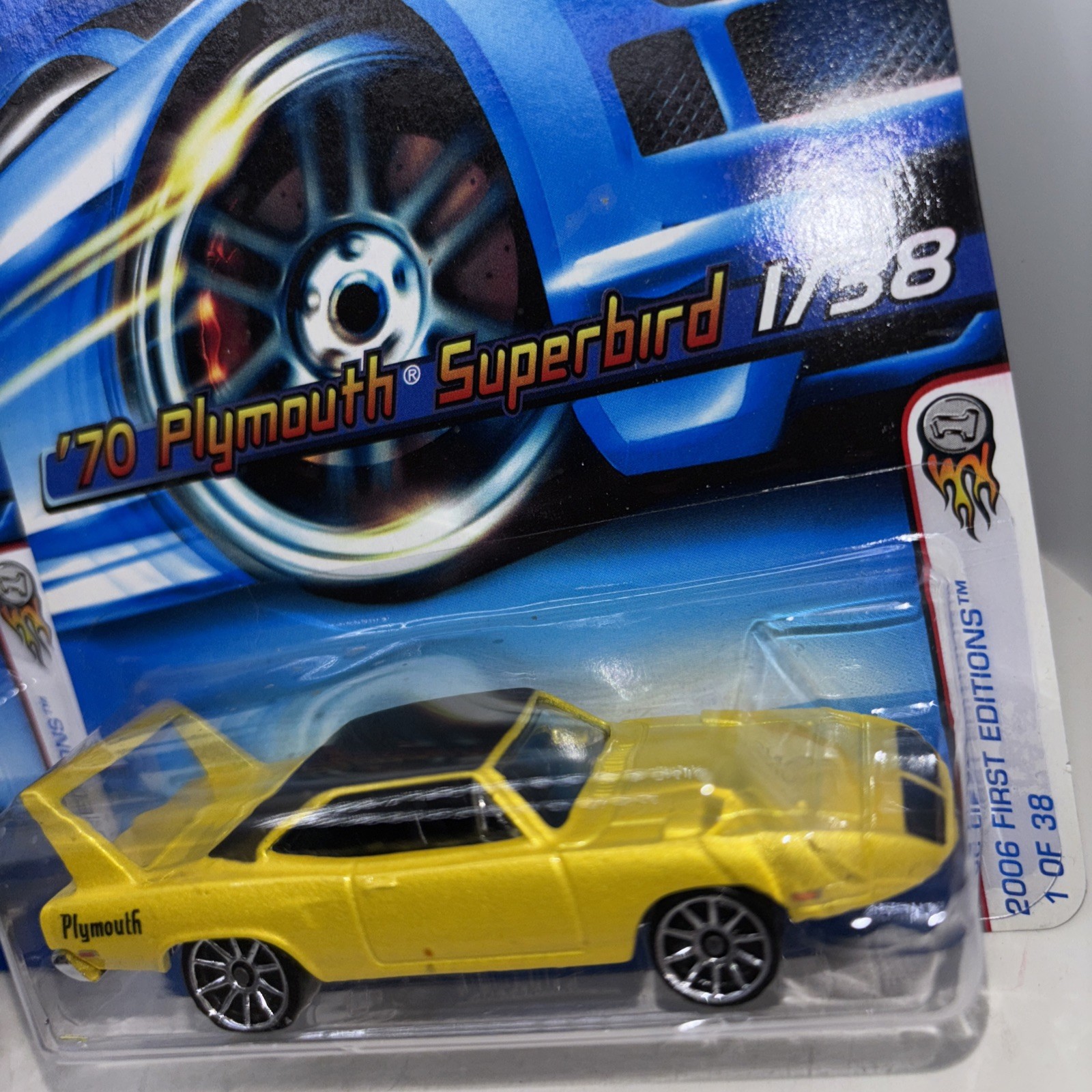 Hot Wheels 2006 First Editions ‘70 Plymouth Superbird Lot Blue And Yellow #1/38
