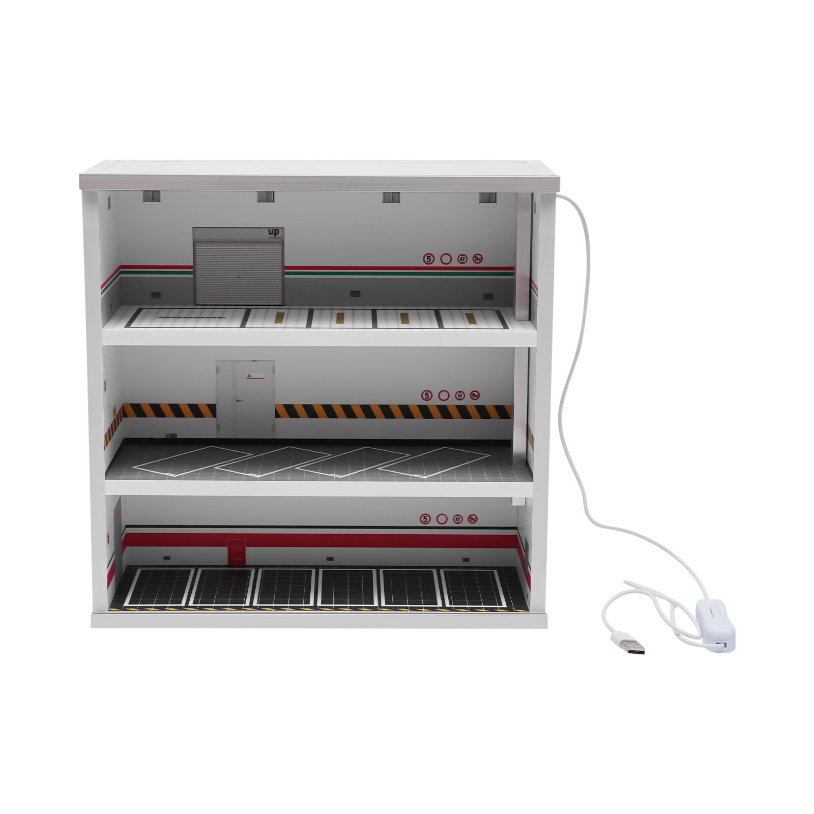 Diecast Model Car Display Case &LED Light For 1:64 3-Layer Model Display Cabinet