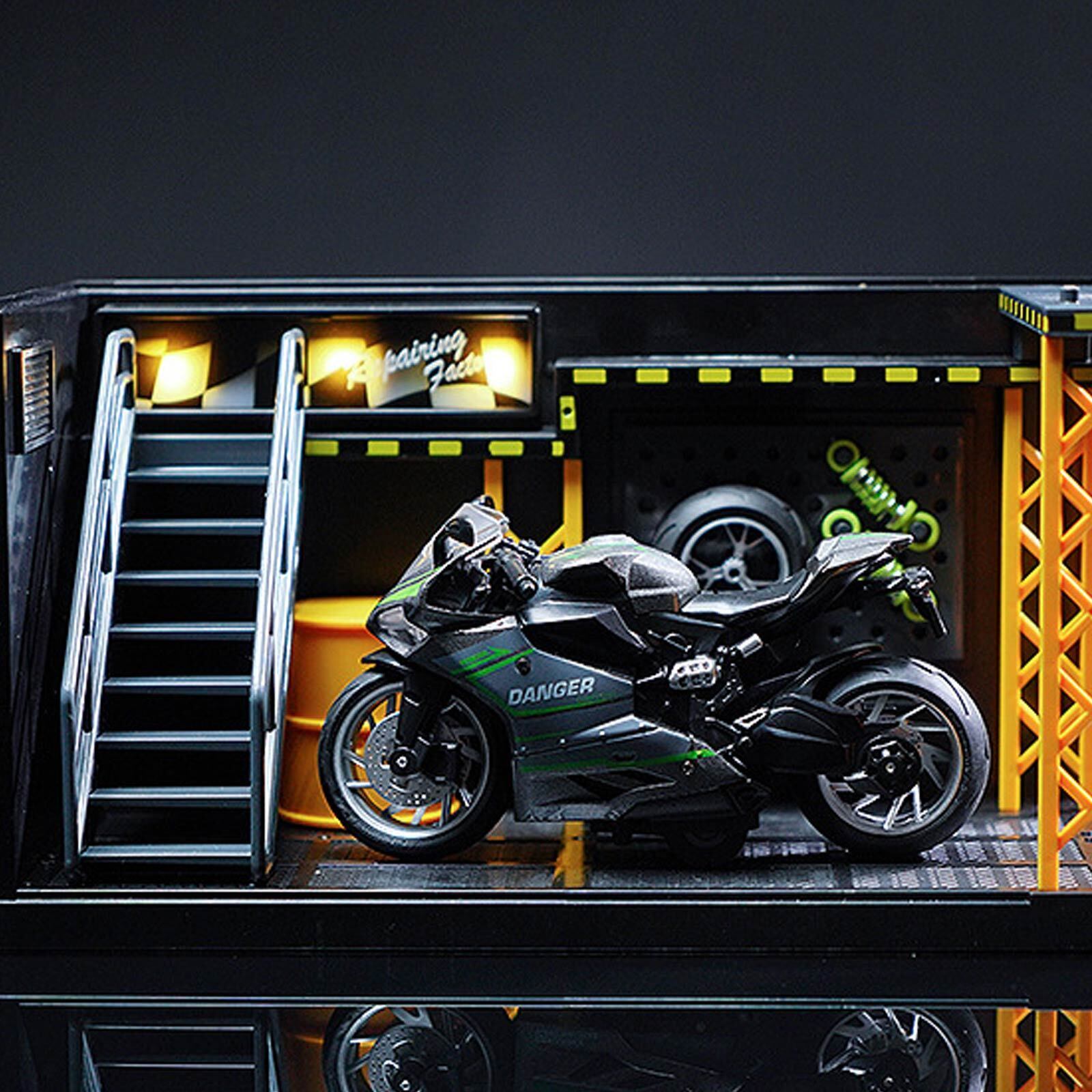 1/24 Diorama Model Car Repair Shop Model Diecast Garage Scene Model Toy DIY