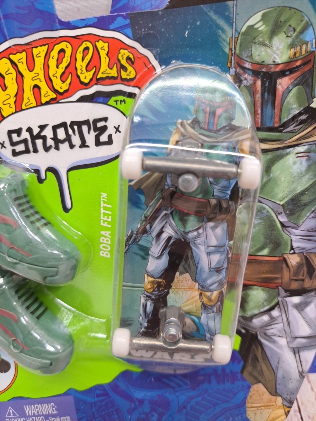 New (2 Pcs) 2022 Hot Wheels Skate STAR WARS BOBA FETT Fingerboard Screen Legends