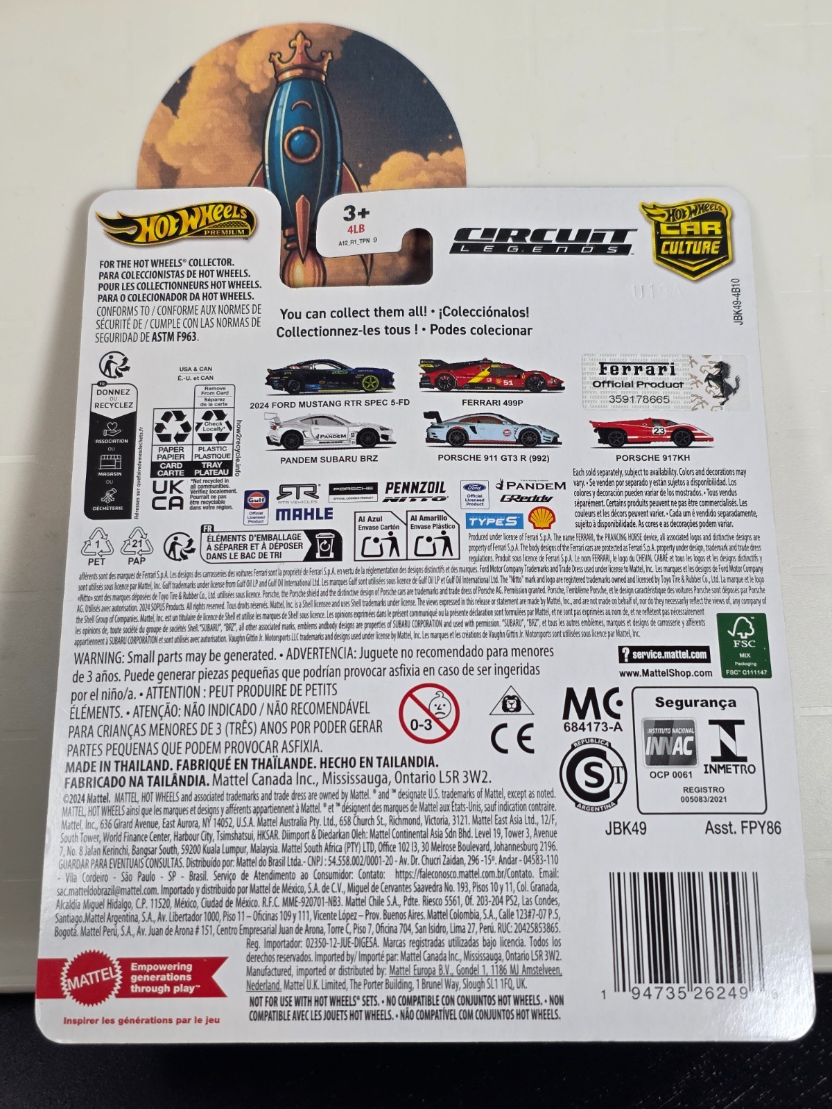 2025 Hot Wheels Premium Circuit Legends Ferrari 499P – NEW