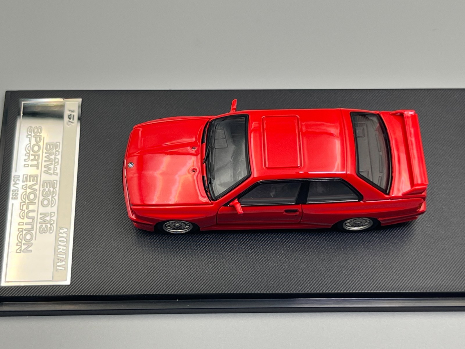 BMW E30 M3 Sport Evolution Red 1/64 scale Mortal Model with case